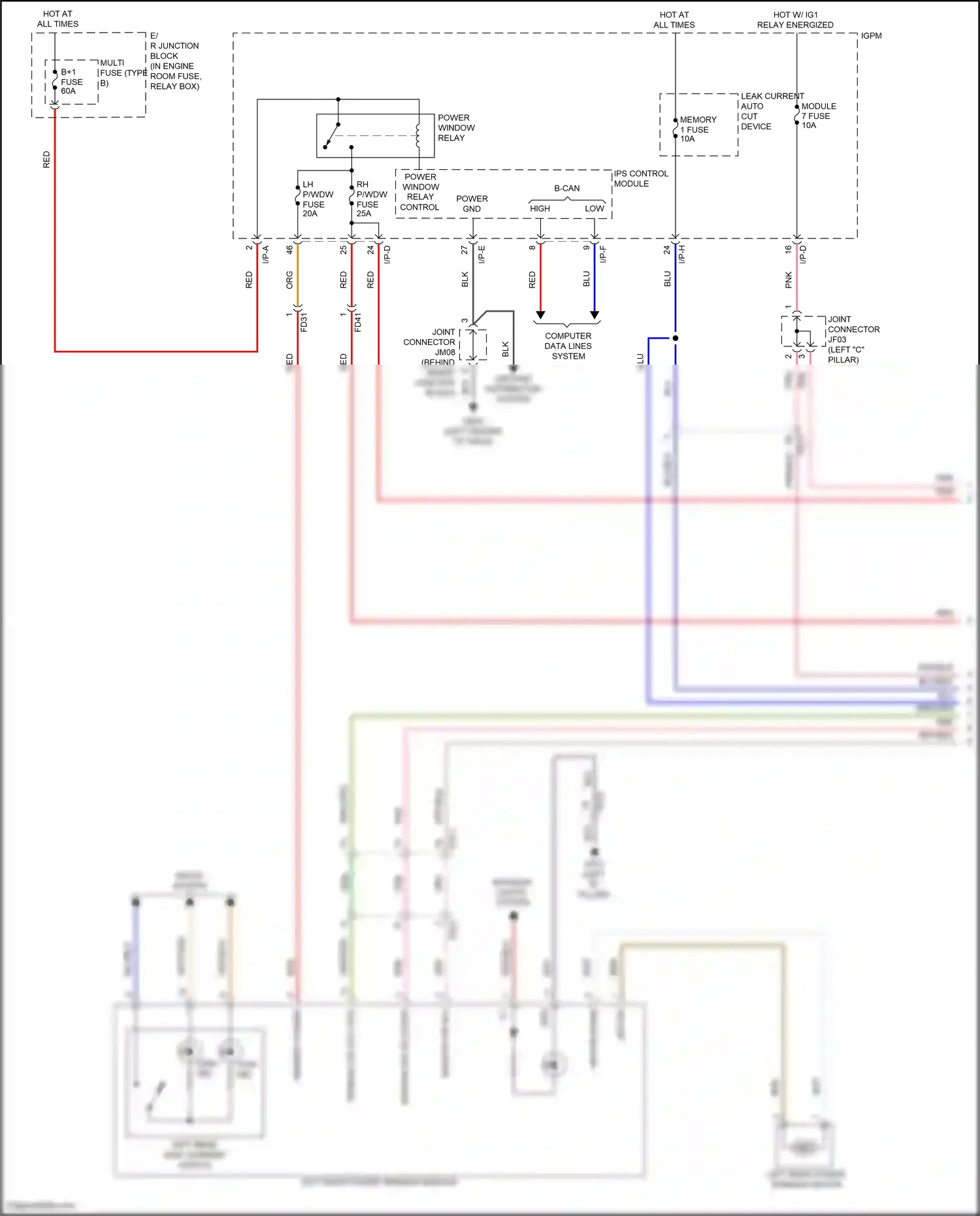 Wiring diagram relay energized for Hyundai Sonata VII facelift (2017-2019) (1 of 66)