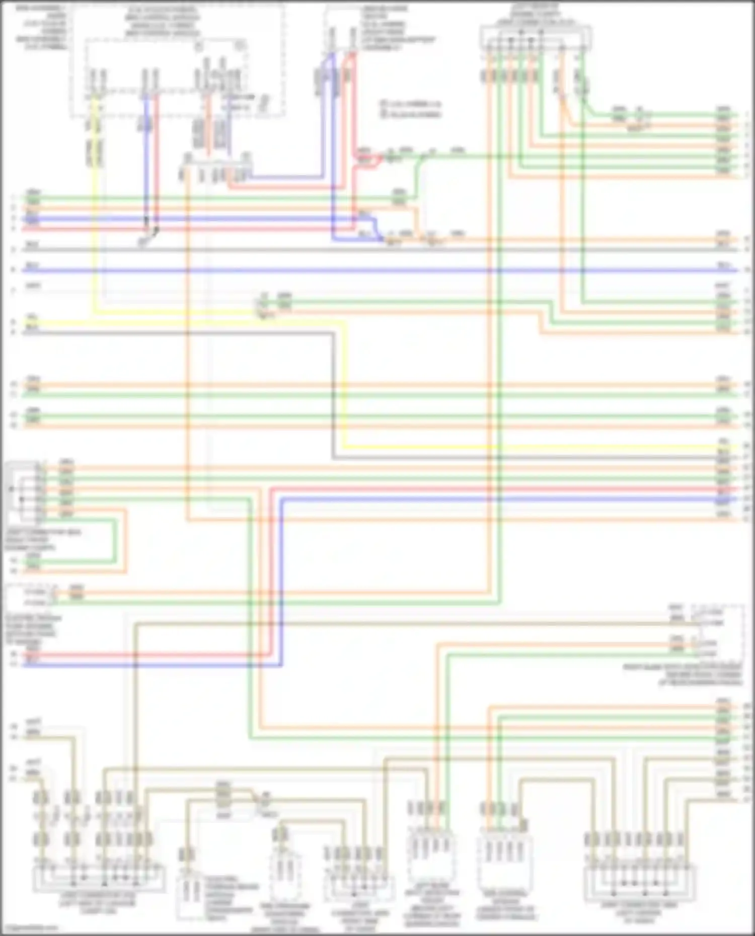 Wiring diagram right blind spot detection radar for Hyundai Sonata VII facelift (2017-2019) (8 of 11)