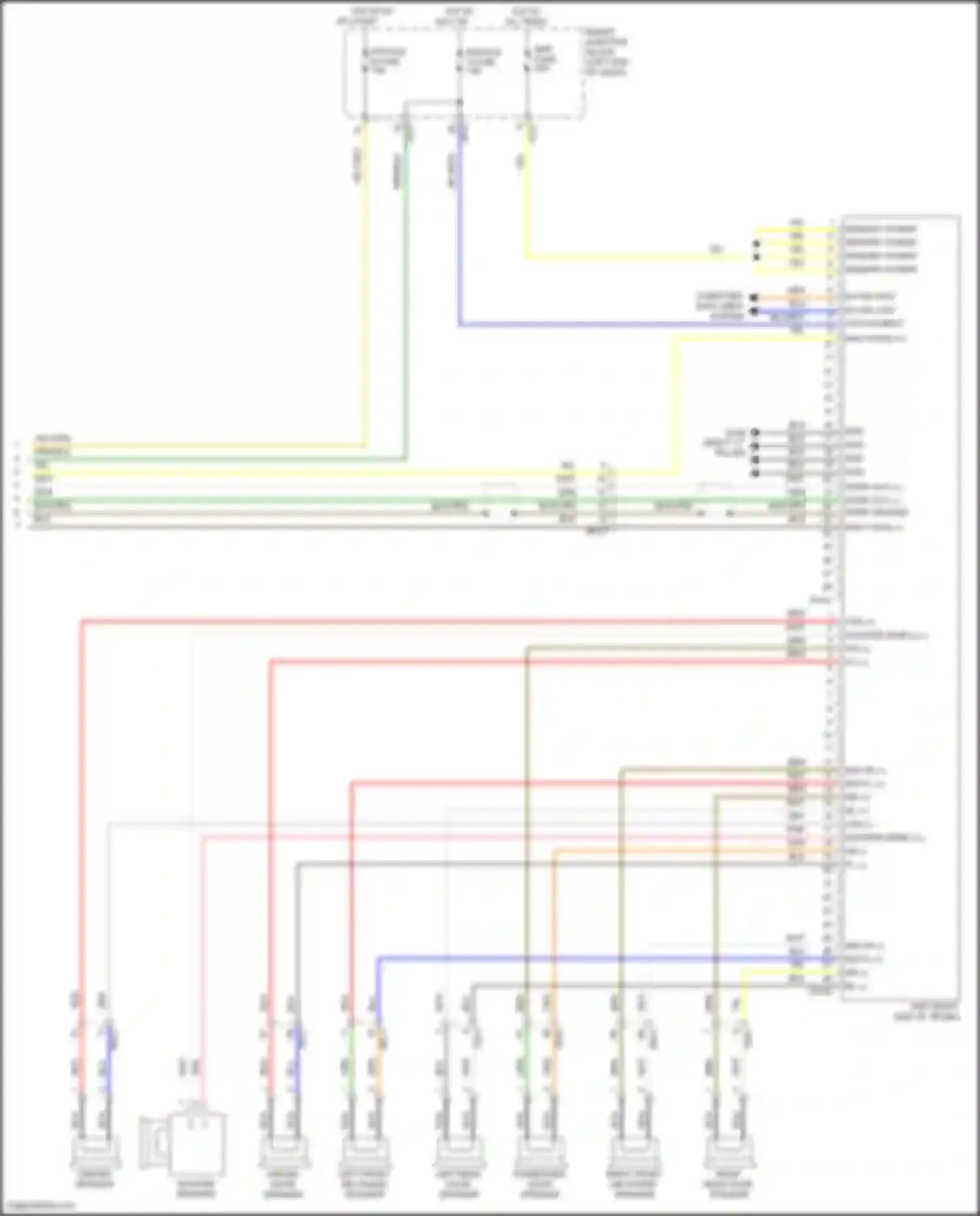 Wiring diagram right front mid-range speaker for Hyundai Sonata VII facelift (2017-2019) (1 of 10)