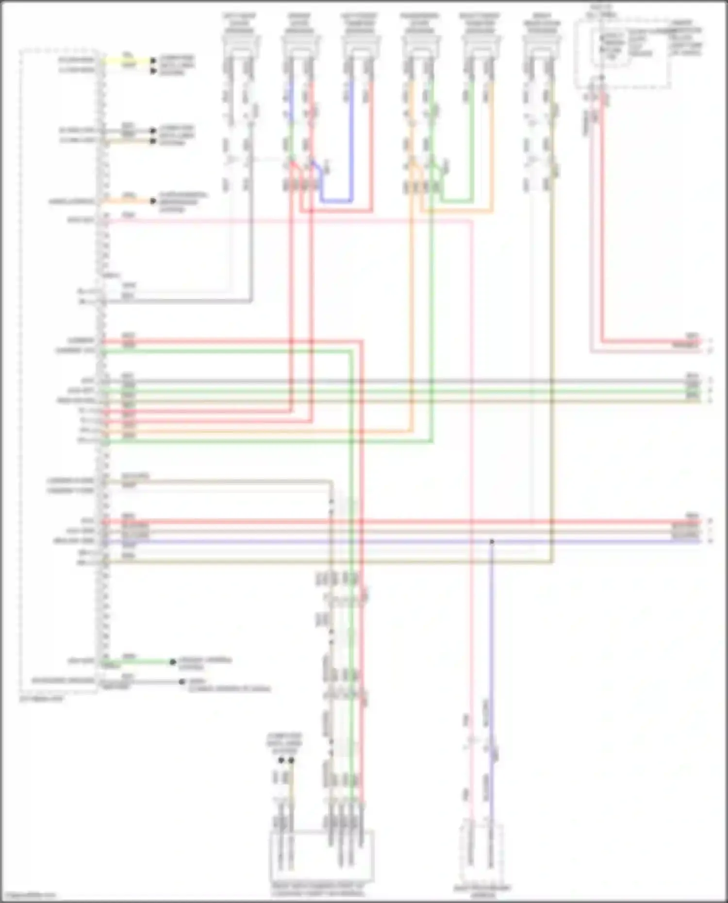 Wiring diagram right front tweeter speaker for Hyundai Sonata VII facelift (2017-2019) (1 of 2)