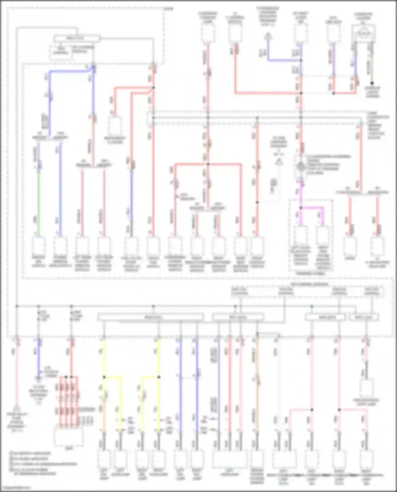 Wiring diagram right rear power window switch for Hyundai Sonata VII facelift (2017-2019) (6 of 13)