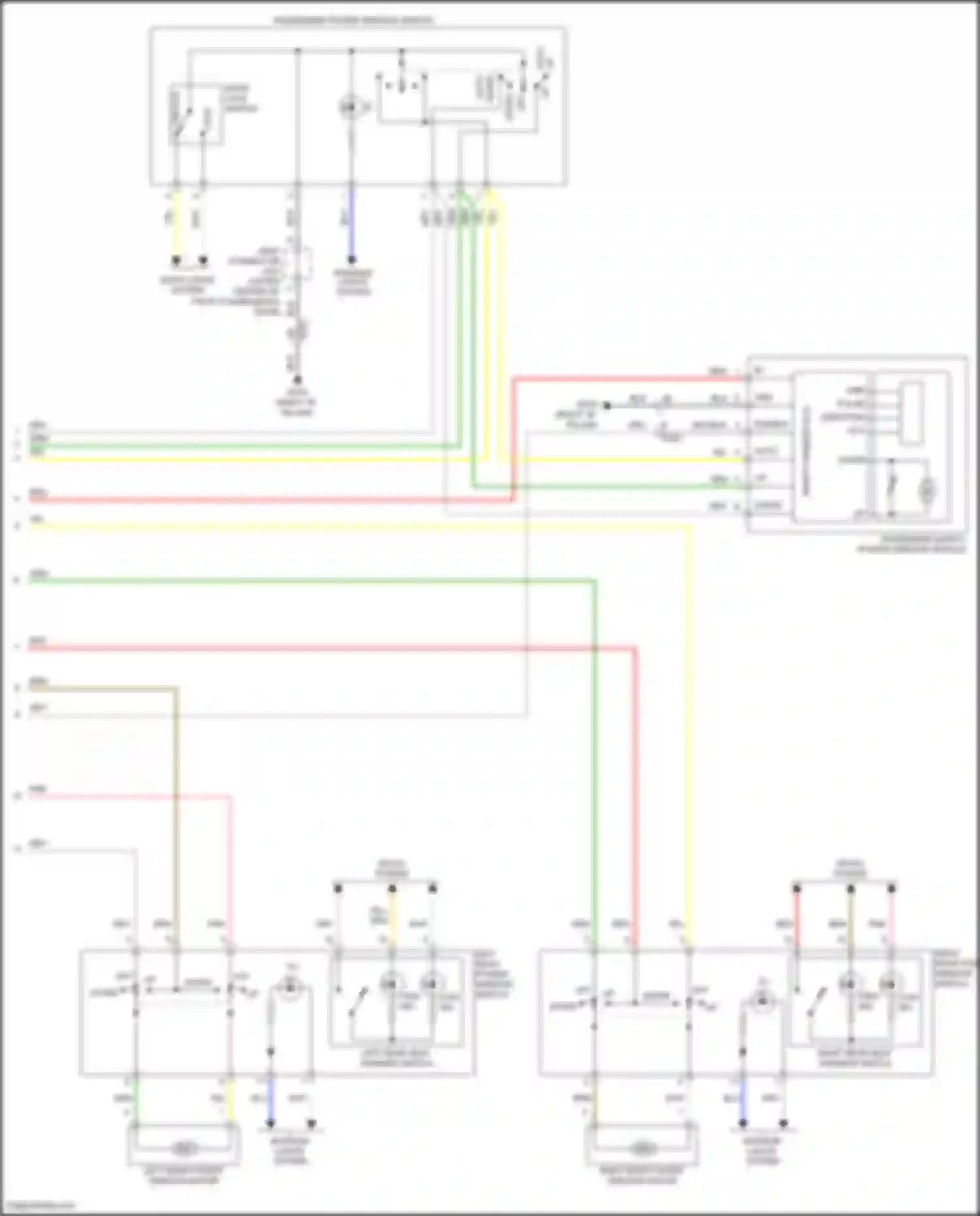 Wiring diagram right rear power window switch for Hyundai Sonata VII facelift (2017-2019) (8 of 13)