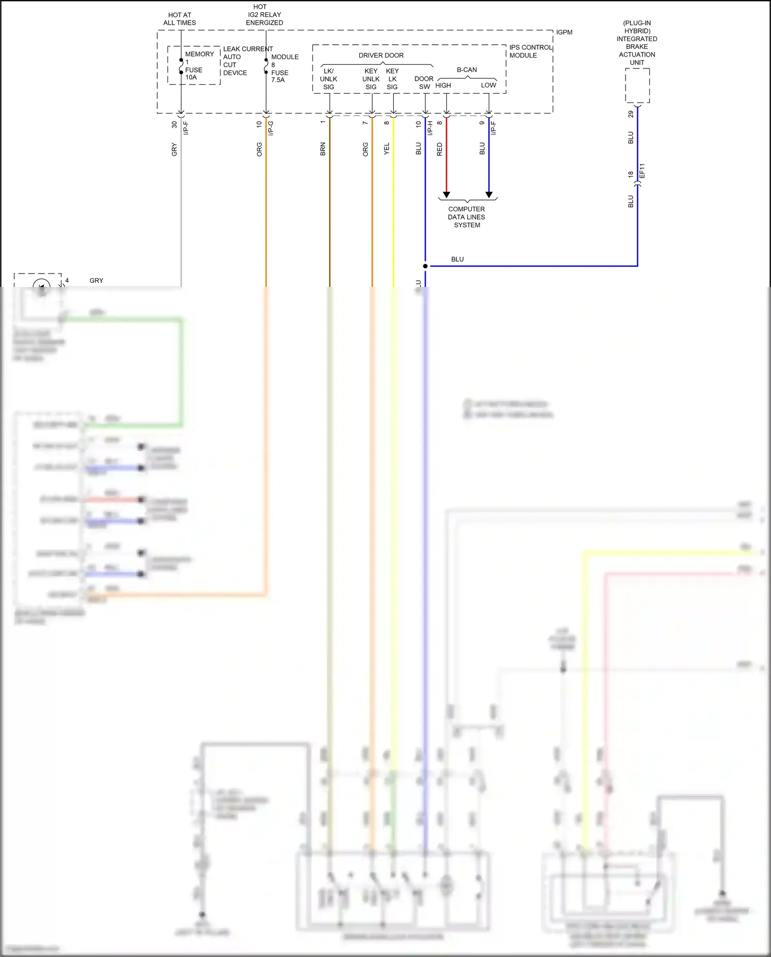 Wiring diagram security ind for Hyundai Sonata VII facelift (2017-2019) (6 of 10)