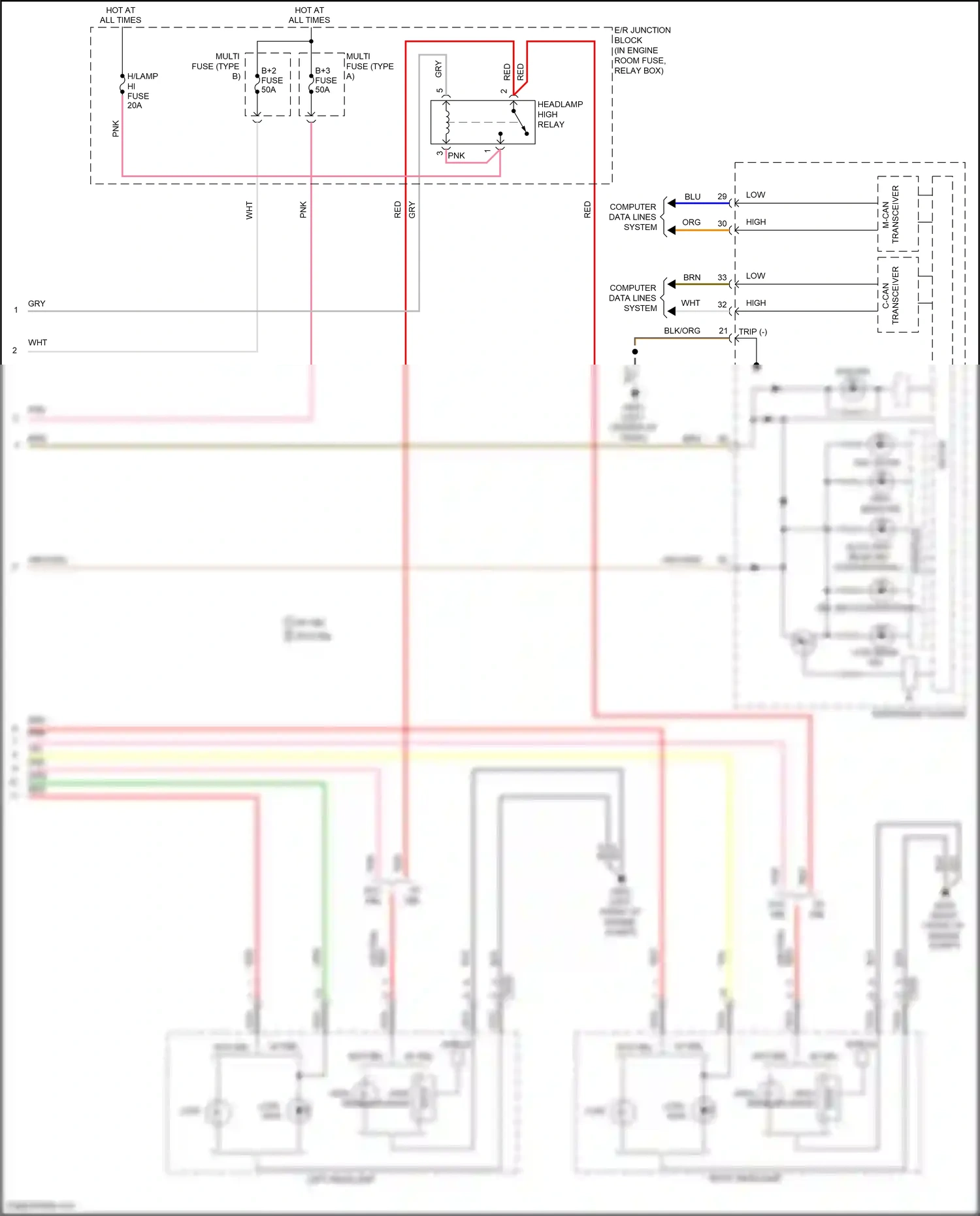 Wiring diagram shield w/ dbl for Hyundai Sonata VII facelift (2017-2019) (1 of 1)