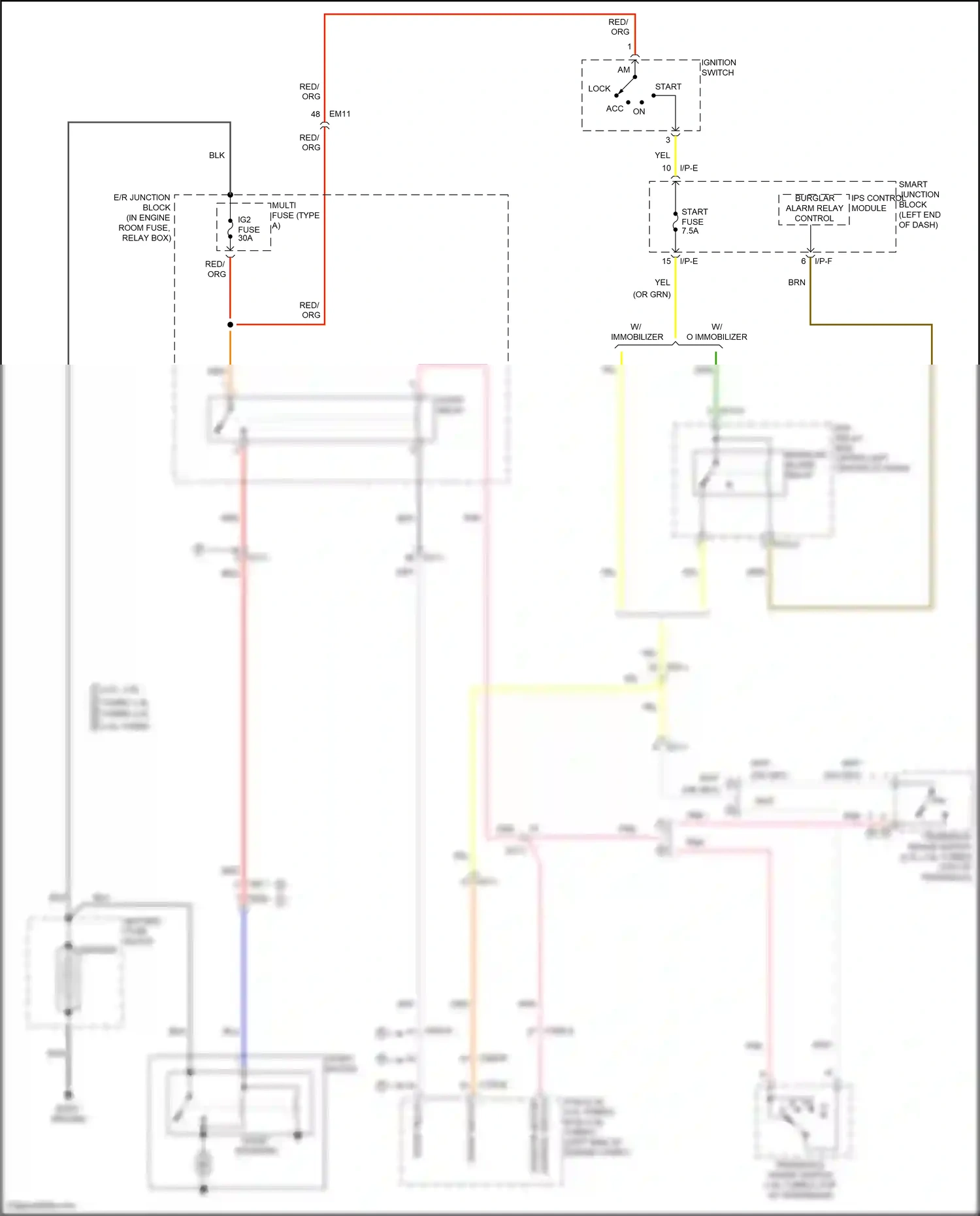 Wiring diagram start switch for Hyundai Sonata VII facelift (2017-2019) (1 of 1)