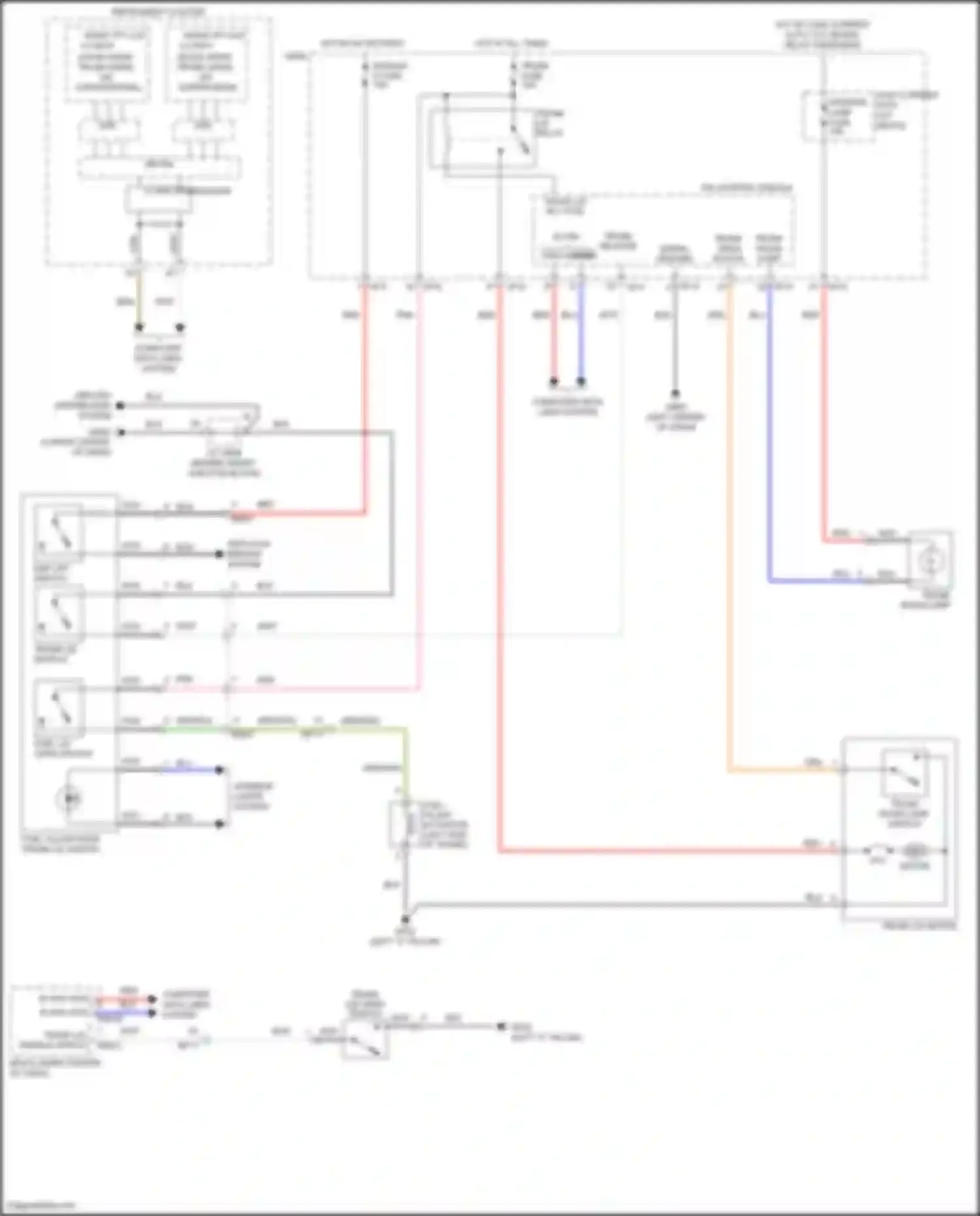Wiring diagram trunk open status for Hyundai Sonata VII facelift (2017-2019) (2 of 6)