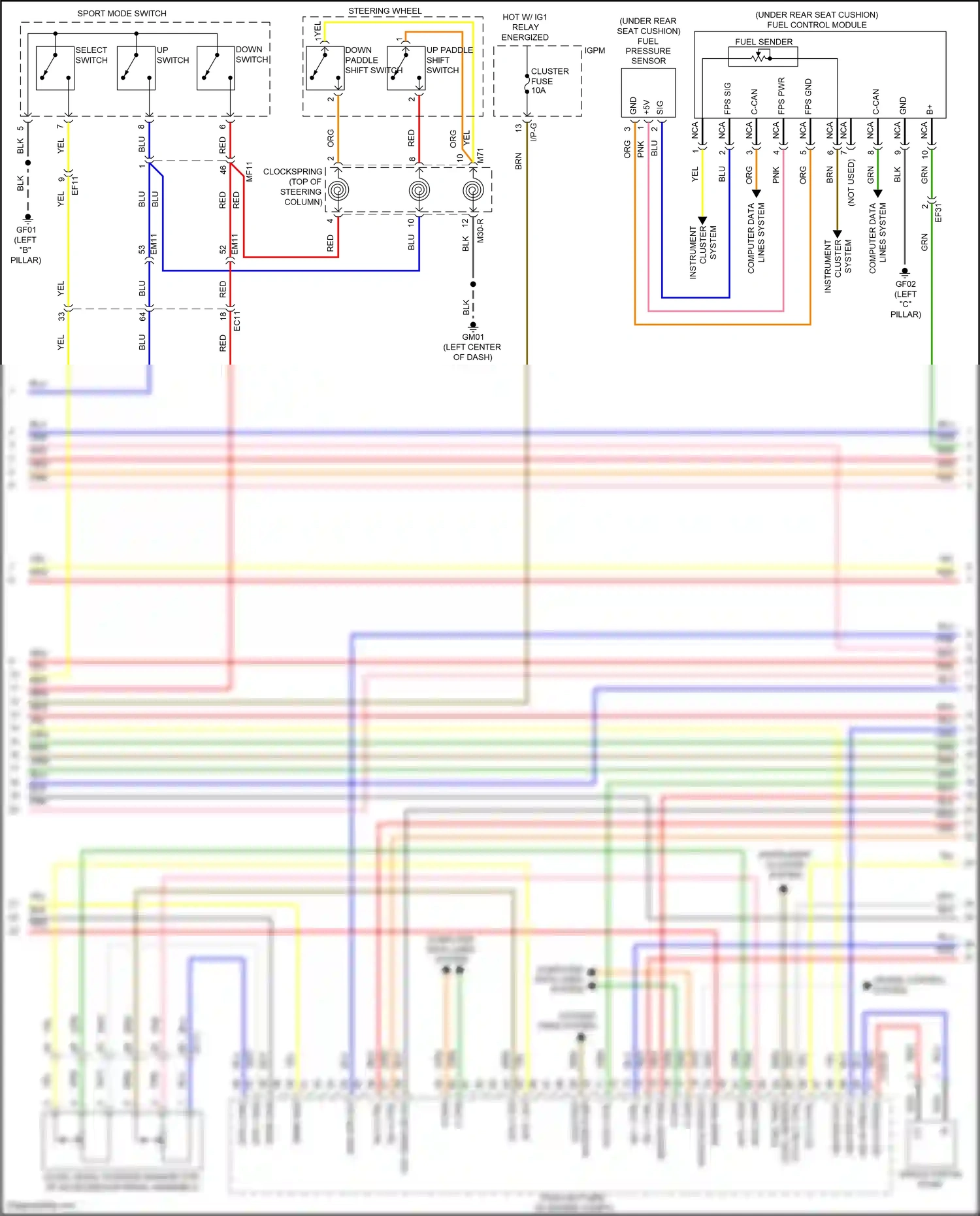 Wiring diagram up switch for Hyundai Sonata VII facelift (2017-2019) (6 of 8)