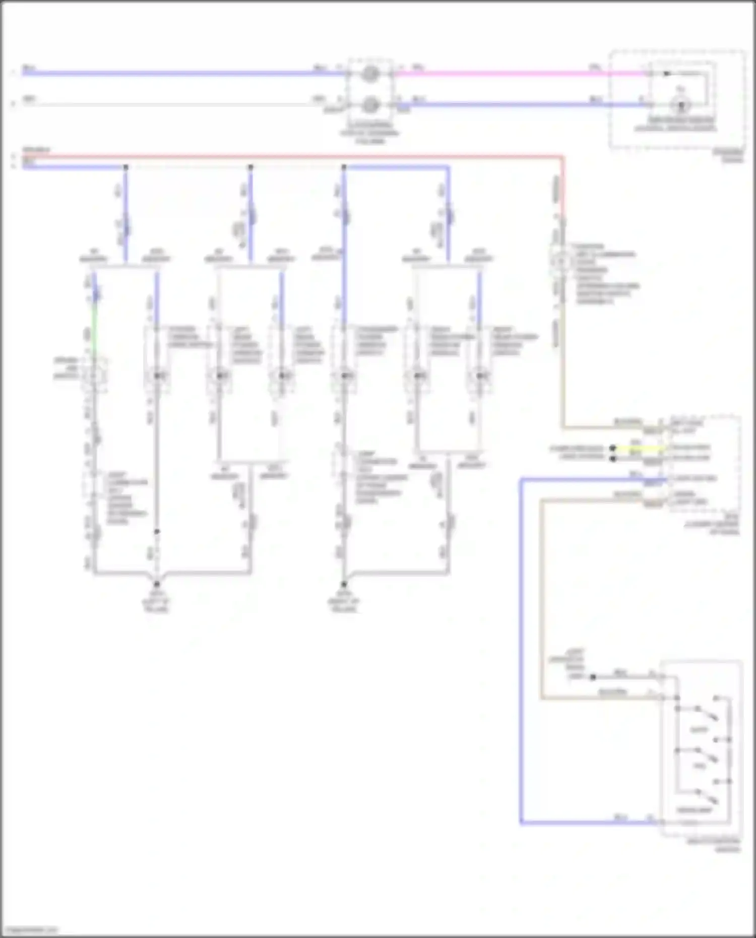 Wiring diagram w/ memory for Hyundai Sonata VII facelift (2017-2019) (3 of 17)