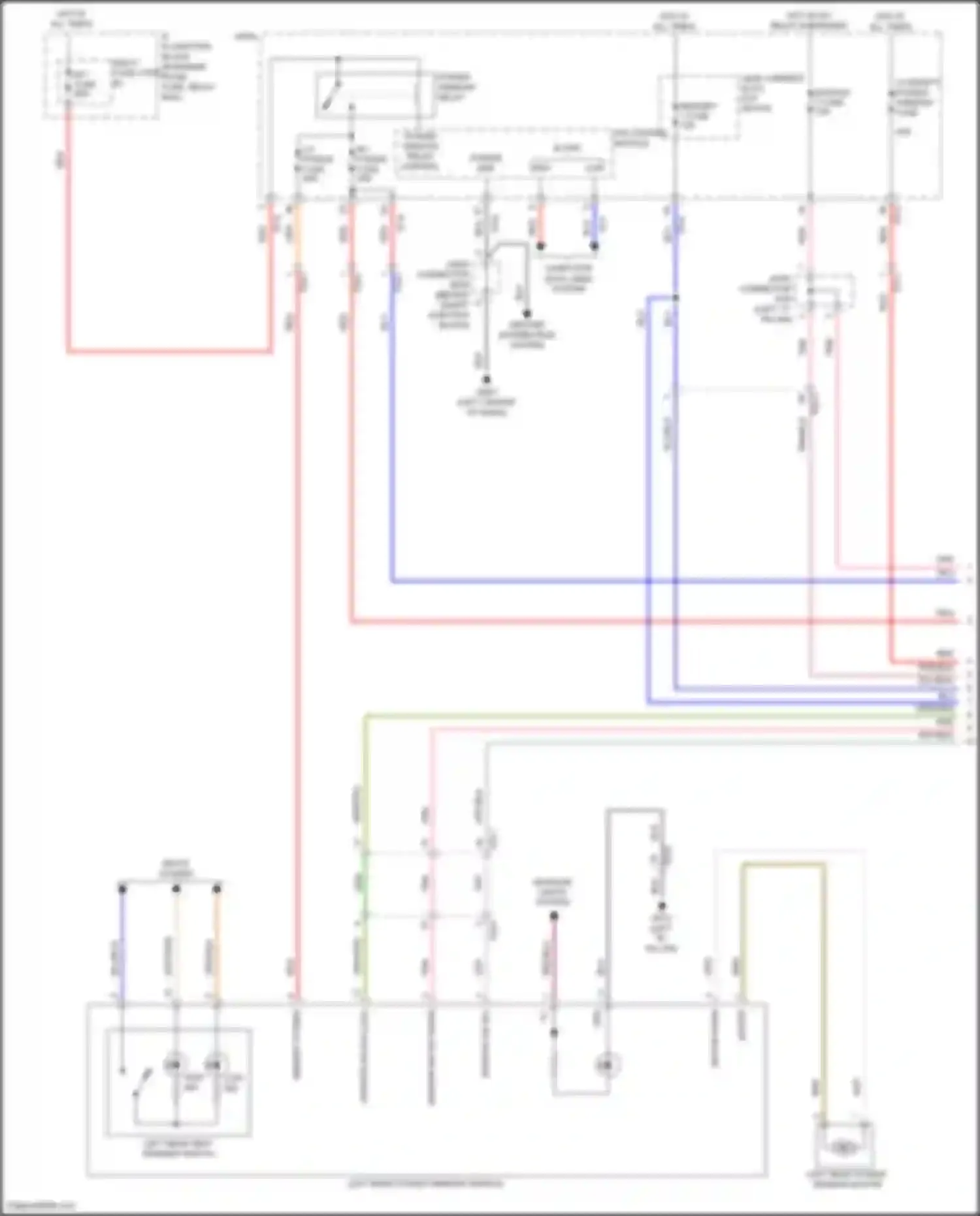 Wiring diagram window sw sig down for Hyundai Sonata VII facelift (2017-2019) (1 of 4)