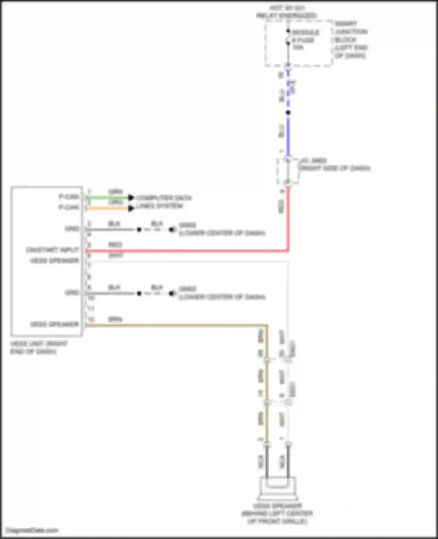 Sonata Hyundai VII (2014-2017): Wiring diagram engine performance 2.0l plug-in hybrid, virtual engine sound system circuit