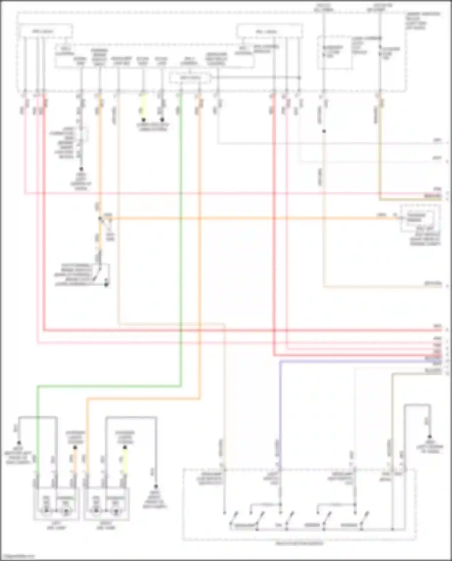 Sonata Hyundai VII (2014-2017): Headlamps circuit, except hybrid (1 of 2)