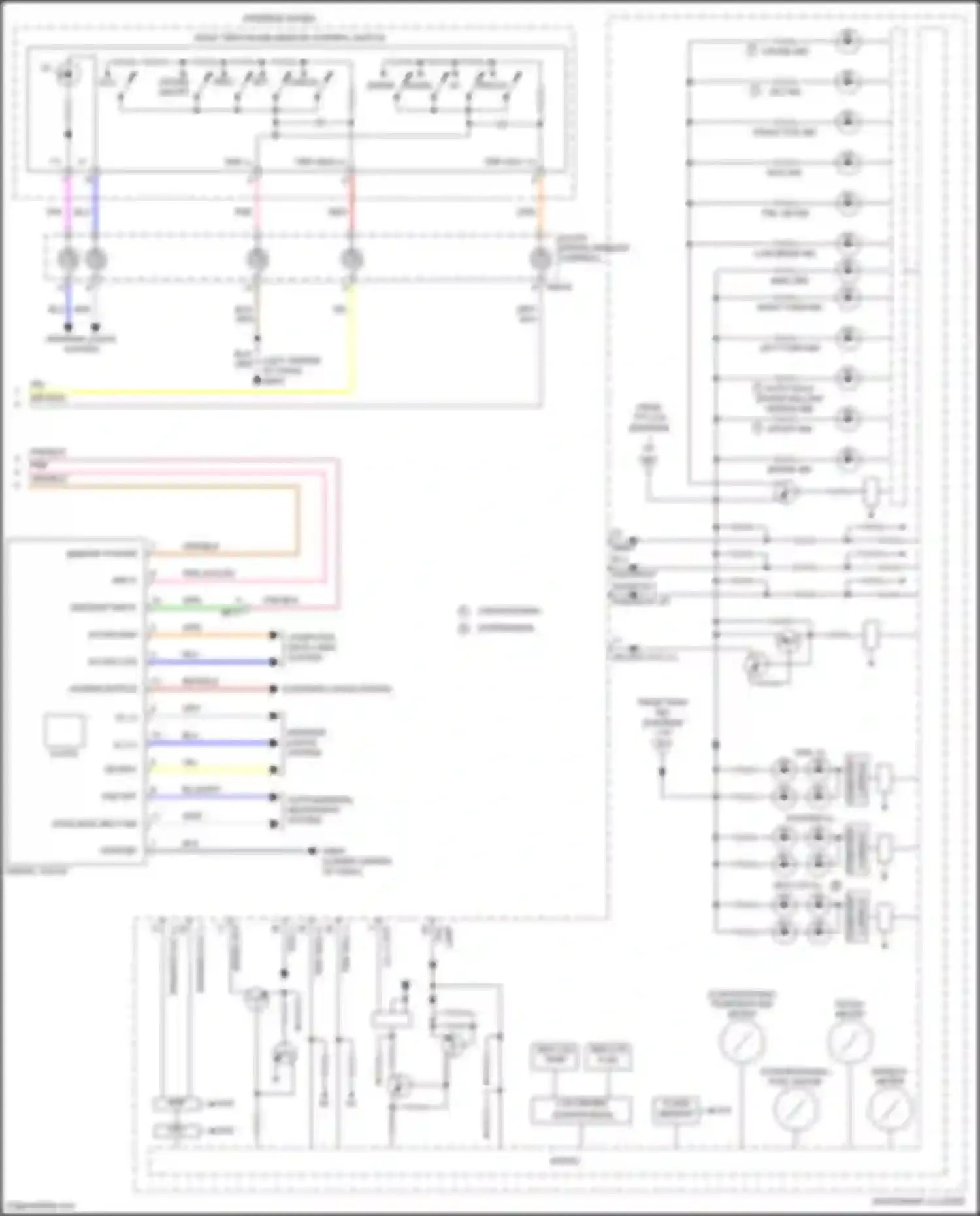 Sonata Hyundai VII (2014-2017): Instrument cluster circuit, except hybrid (3 of 3)