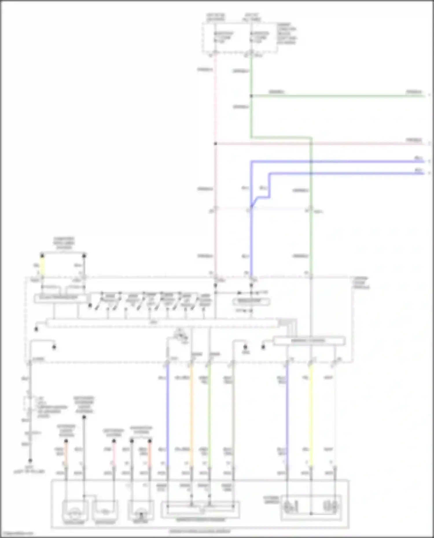 Sonata Hyundai VII (2014-2017): Memory mirrors circuit, except hybrid (1 of 2)