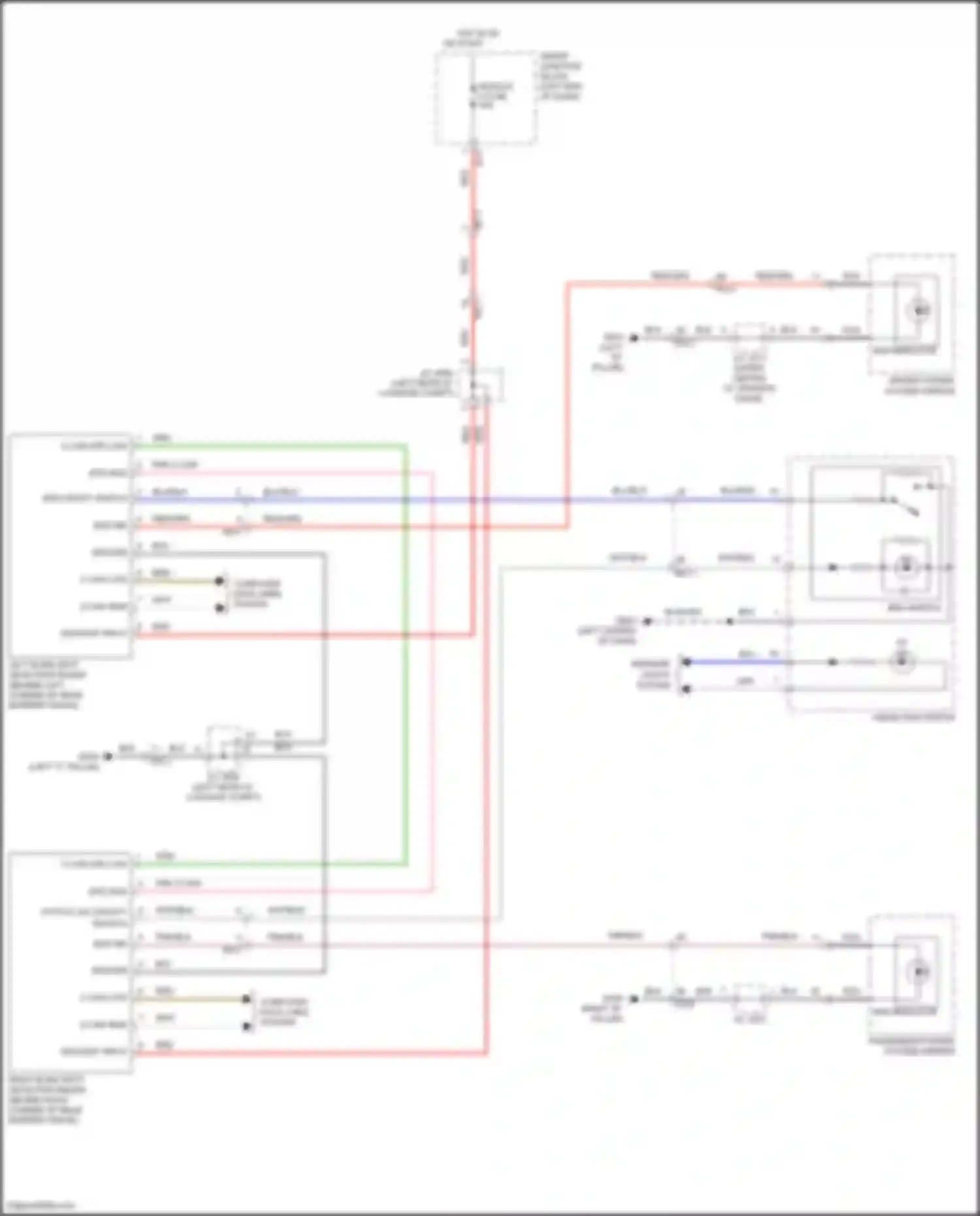 Sonata Hyundai VII (2014-2017): Blind spot information system circuit, except hybrid