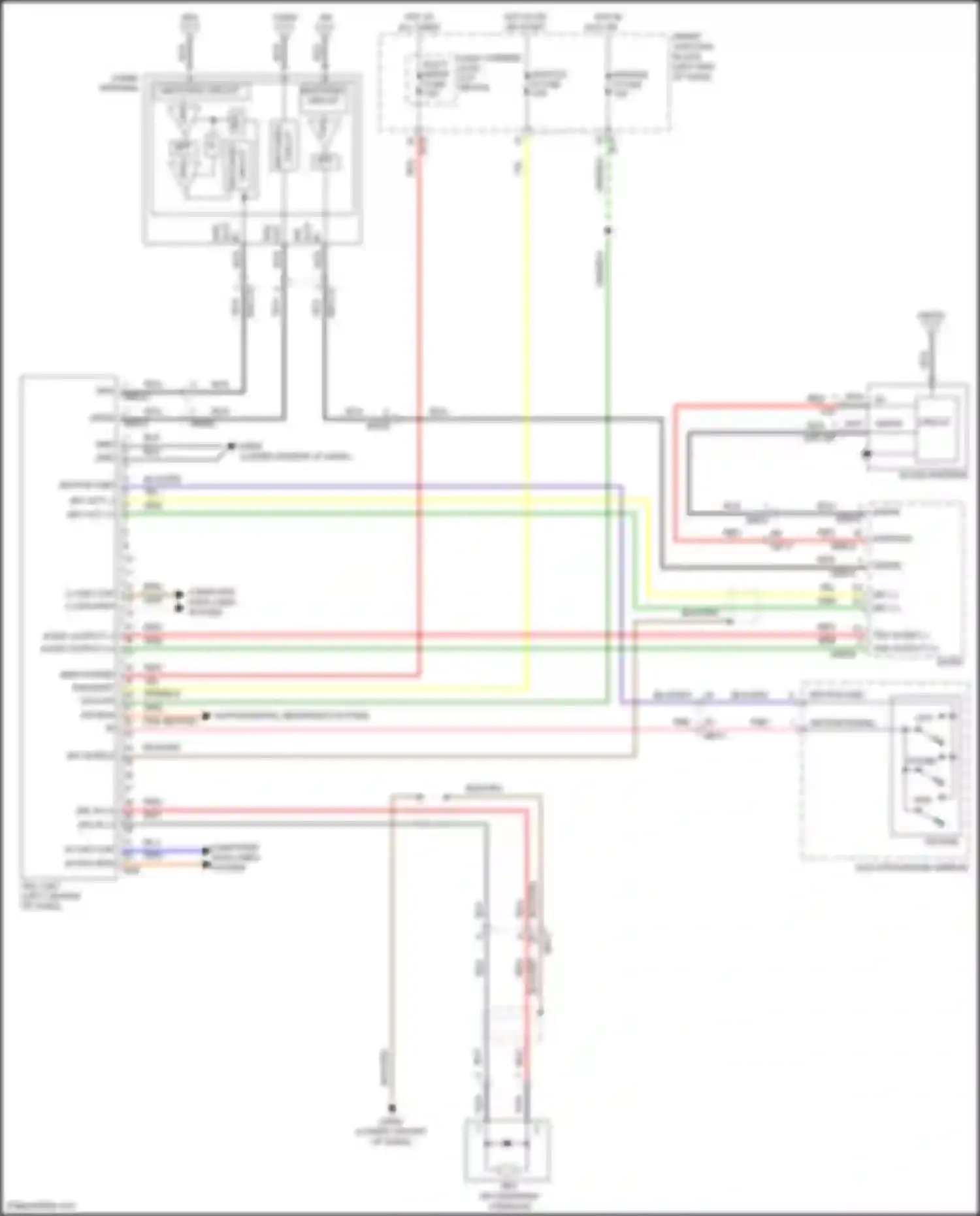 Sonata Hyundai VII (2014-2017): Mobile telematic system circuit, except hybrid
