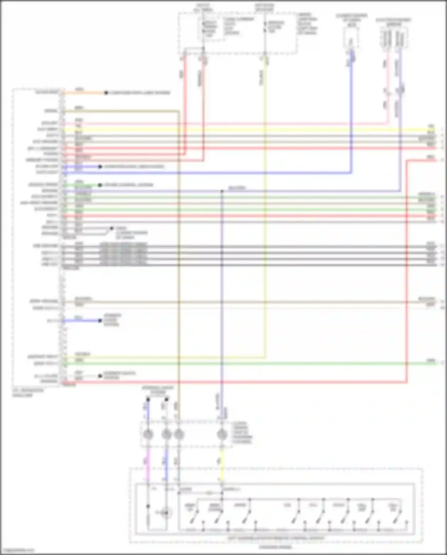 Sonata Hyundai VII (2014-2017): Navigation circuit, except hybrid w/ jbl amplifier (1 of 3)