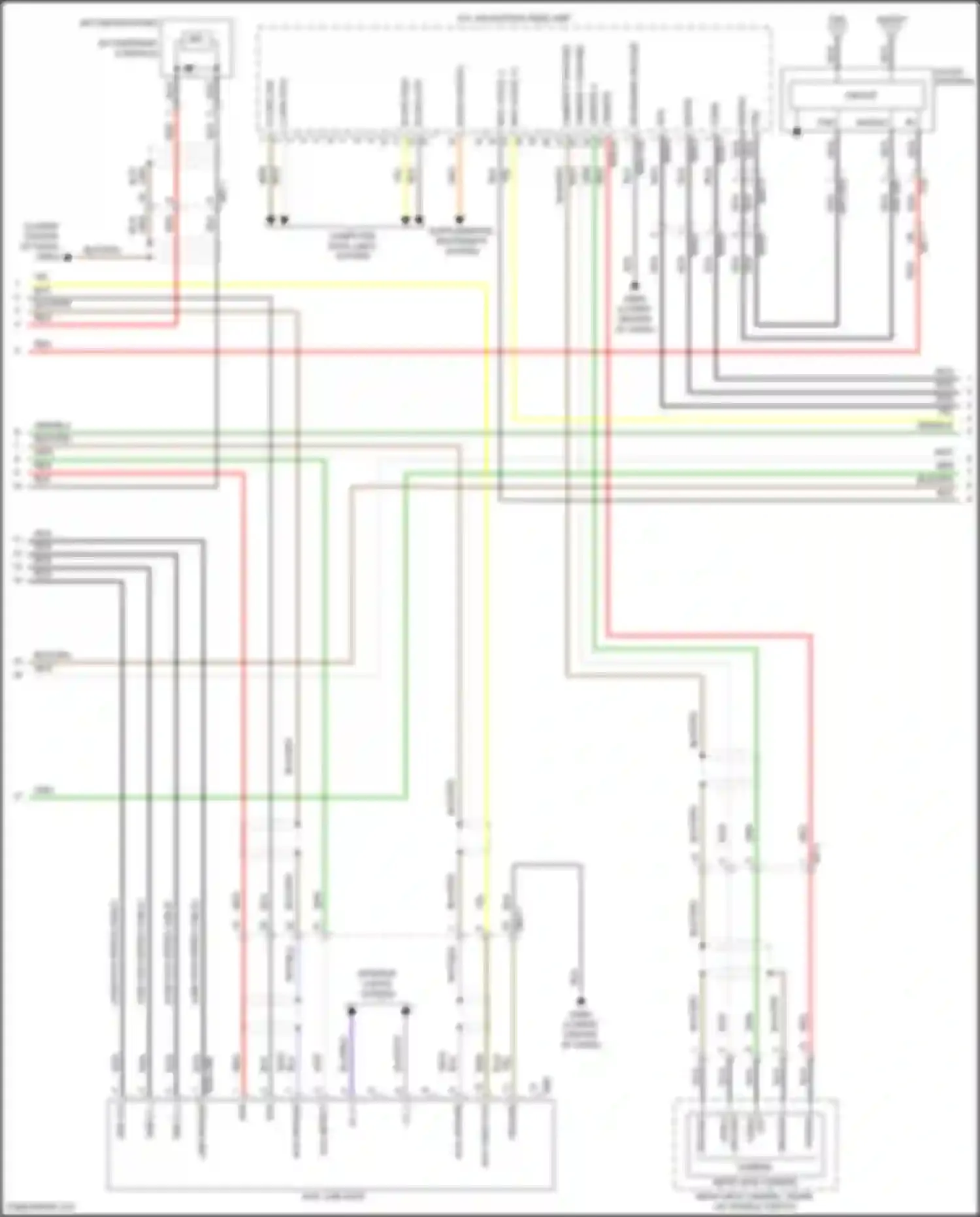 Sonata Hyundai VII (2014-2017): Navigation circuit, except hybrid w/ mobis amplifier (2 of 3)