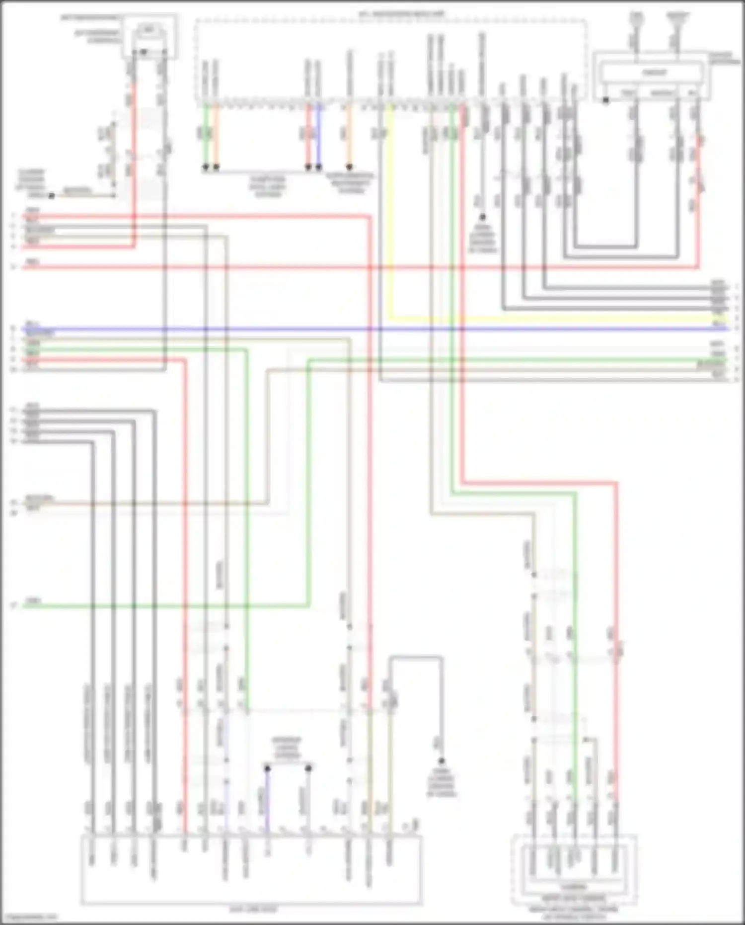 Sonata Hyundai VII (2014-2017): Navigation circuit, hybrid w/ mobis amplifier (2 of 3)