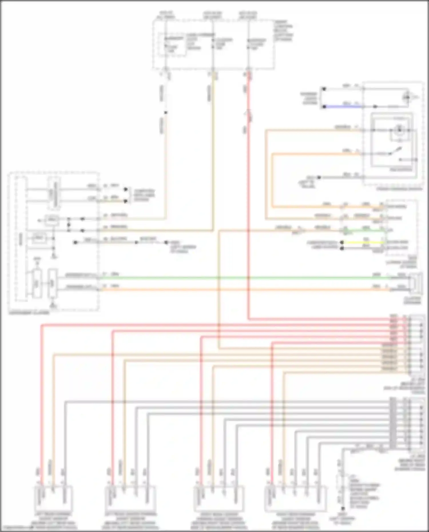 Sonata Hyundai VII (2014-2017): Parking assistant circuit, except hybrid & plug-in hybrid