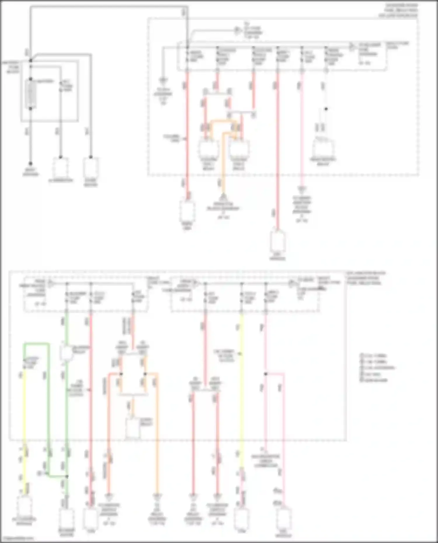 Sonata Hyundai VII (2014-2017): Power distribution circuit, except hybrid (1 of 10)