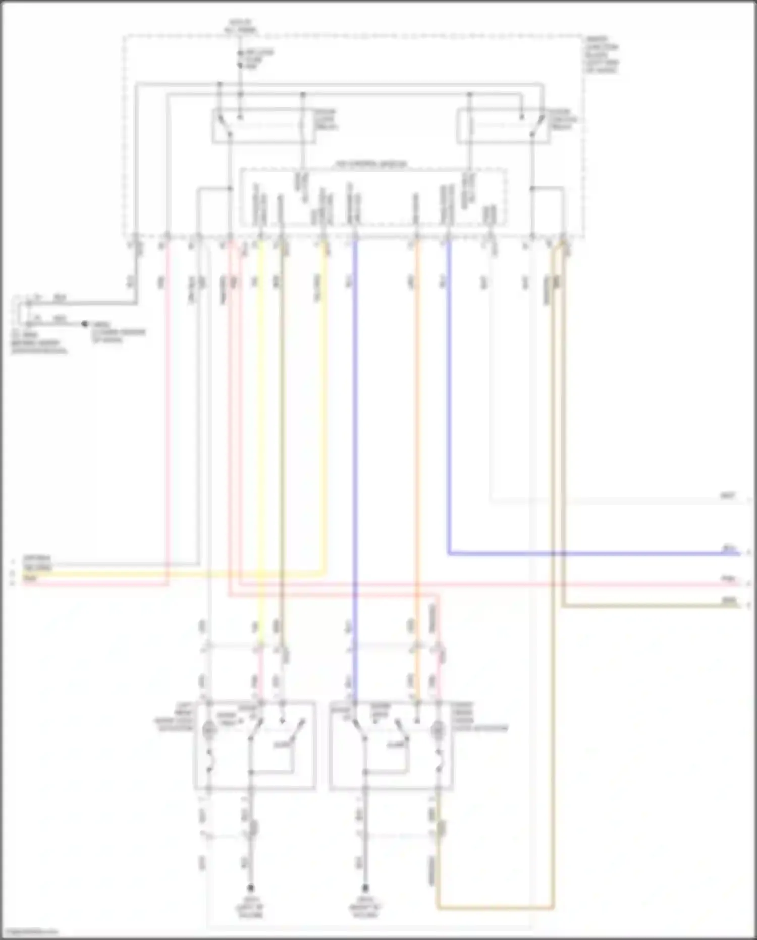 Sonata Hyundai VII (2014-2017): Power door locks circuit, except hybrid w/o ims (2 of 3)