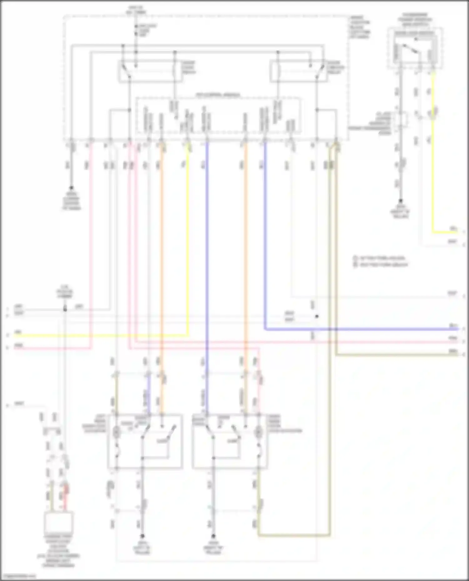 Sonata Hyundai VII (2014-2017): Power door locks circuit, hybrid w/o ims (2 of 3)