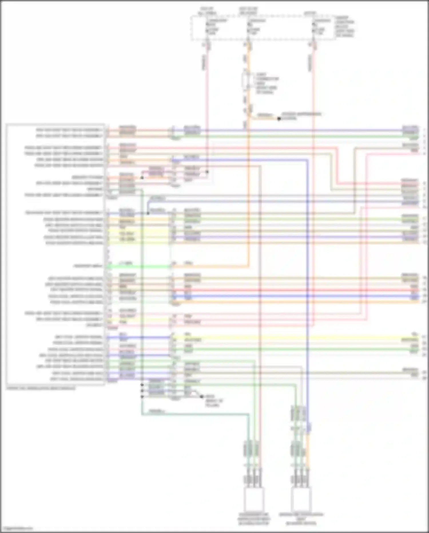 Sonata Hyundai VII (2014-2017): Seat ventilation circuit, except hybrid (1 of 2)