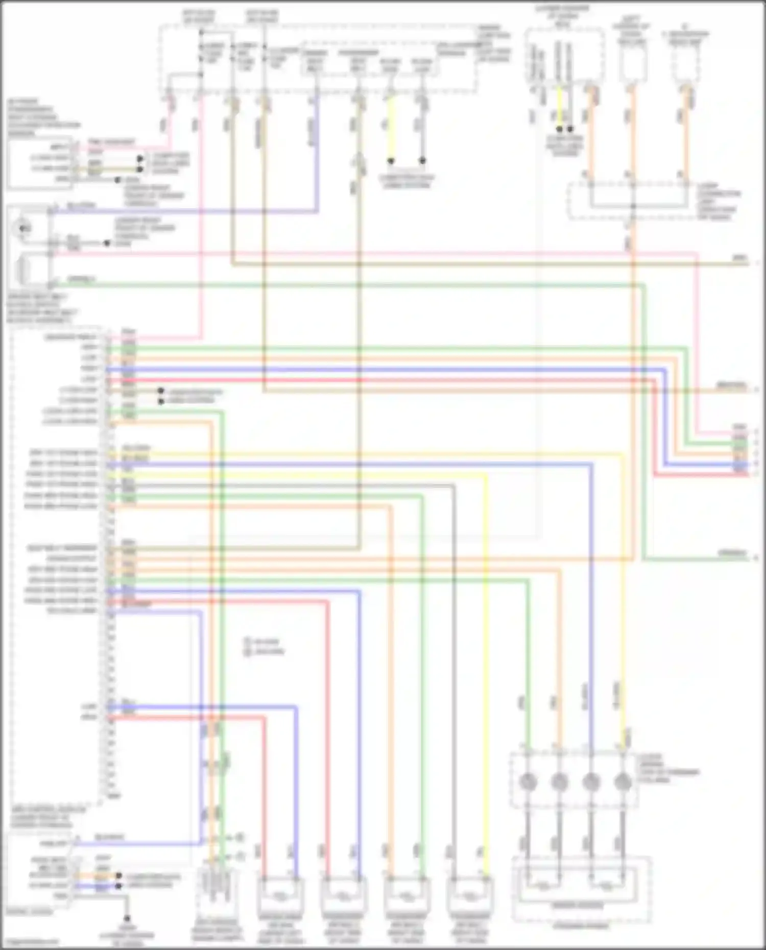 Sonata Hyundai VII (2014-2017): Supplemental restraints circuit, except hybrid (1 of 2)