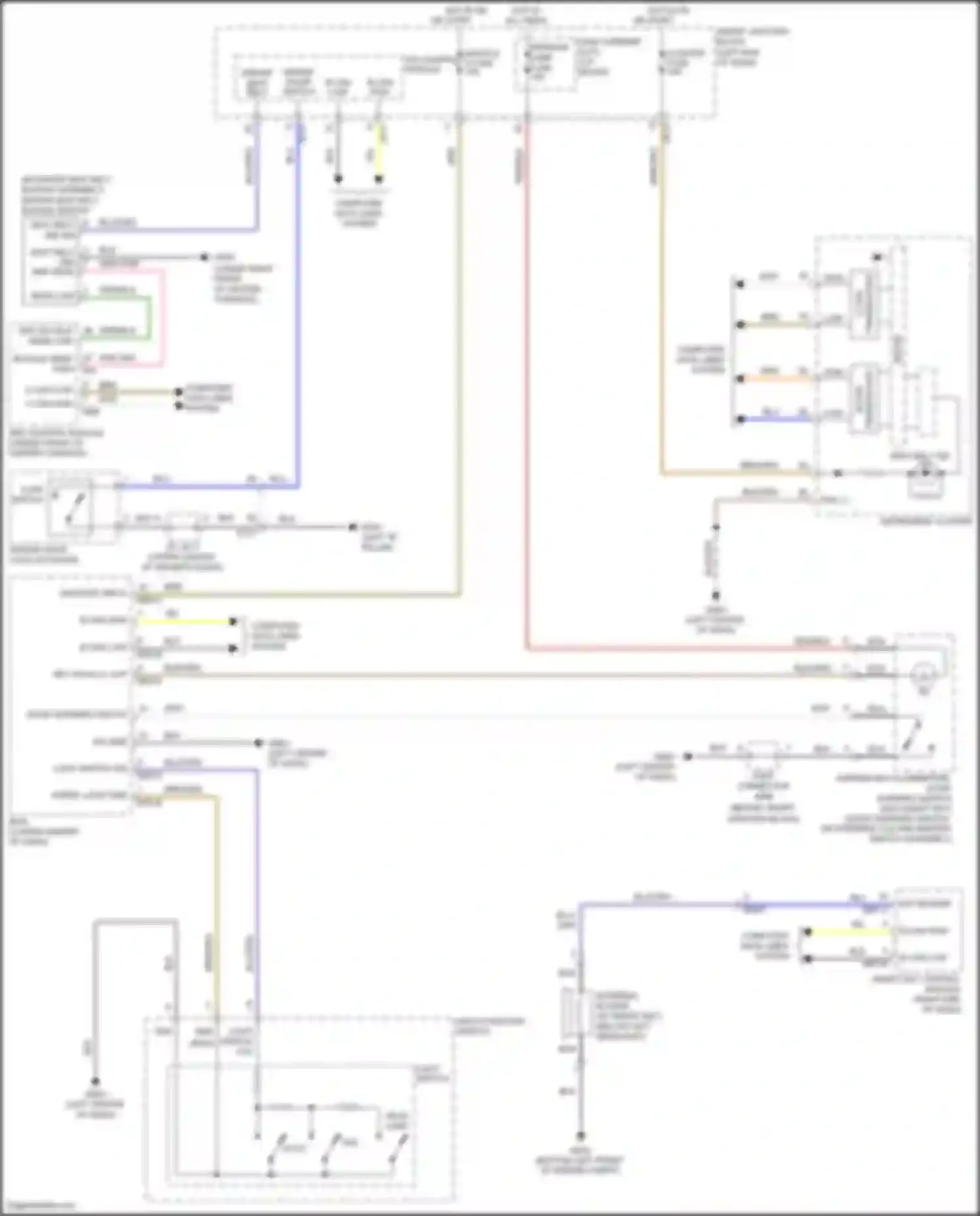Sonata Hyundai VII (2014-2017): Chime circuit, except hybrid