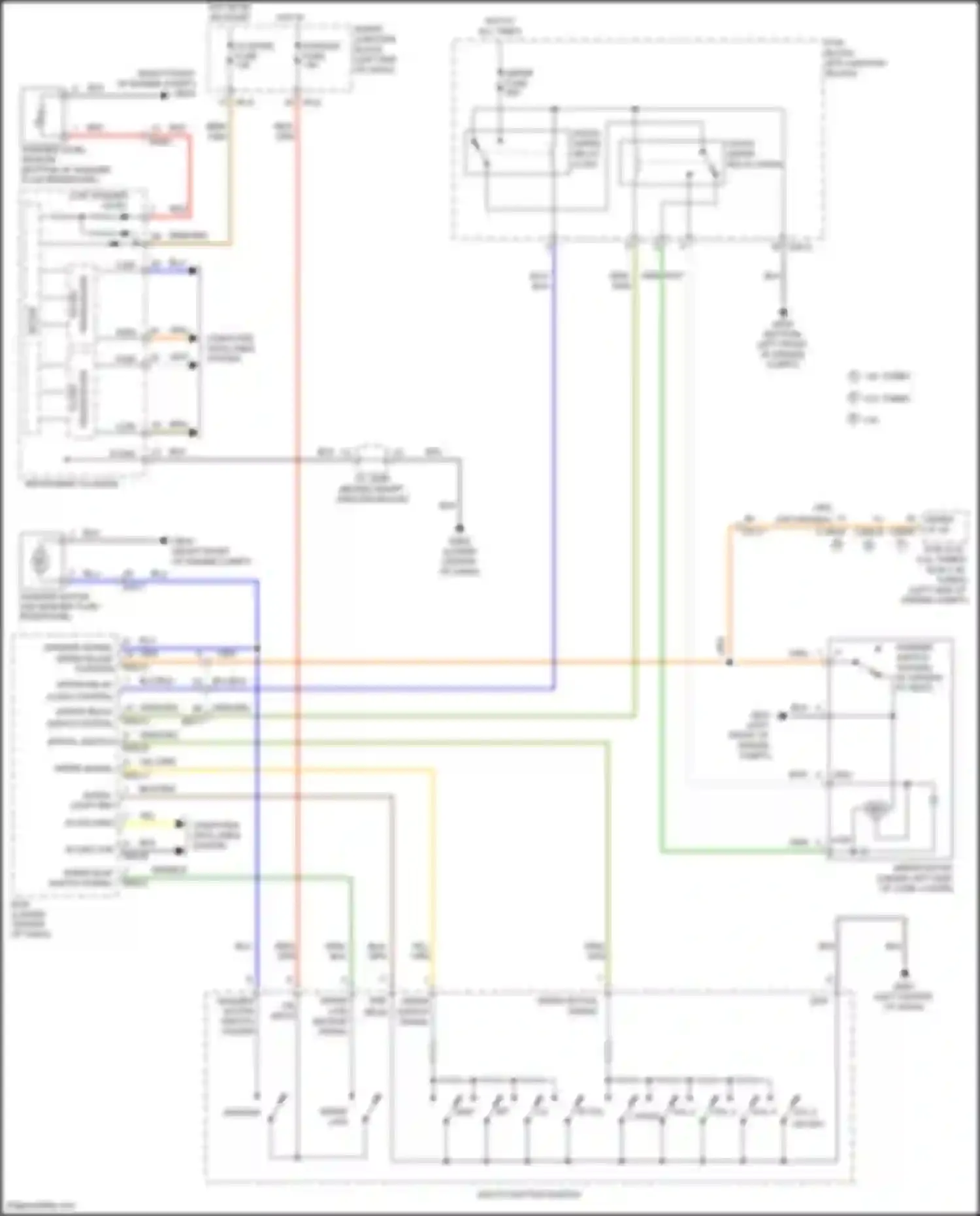 Sonata Hyundai VII (2014-2017): Wiper/washer circuit, except hybrid