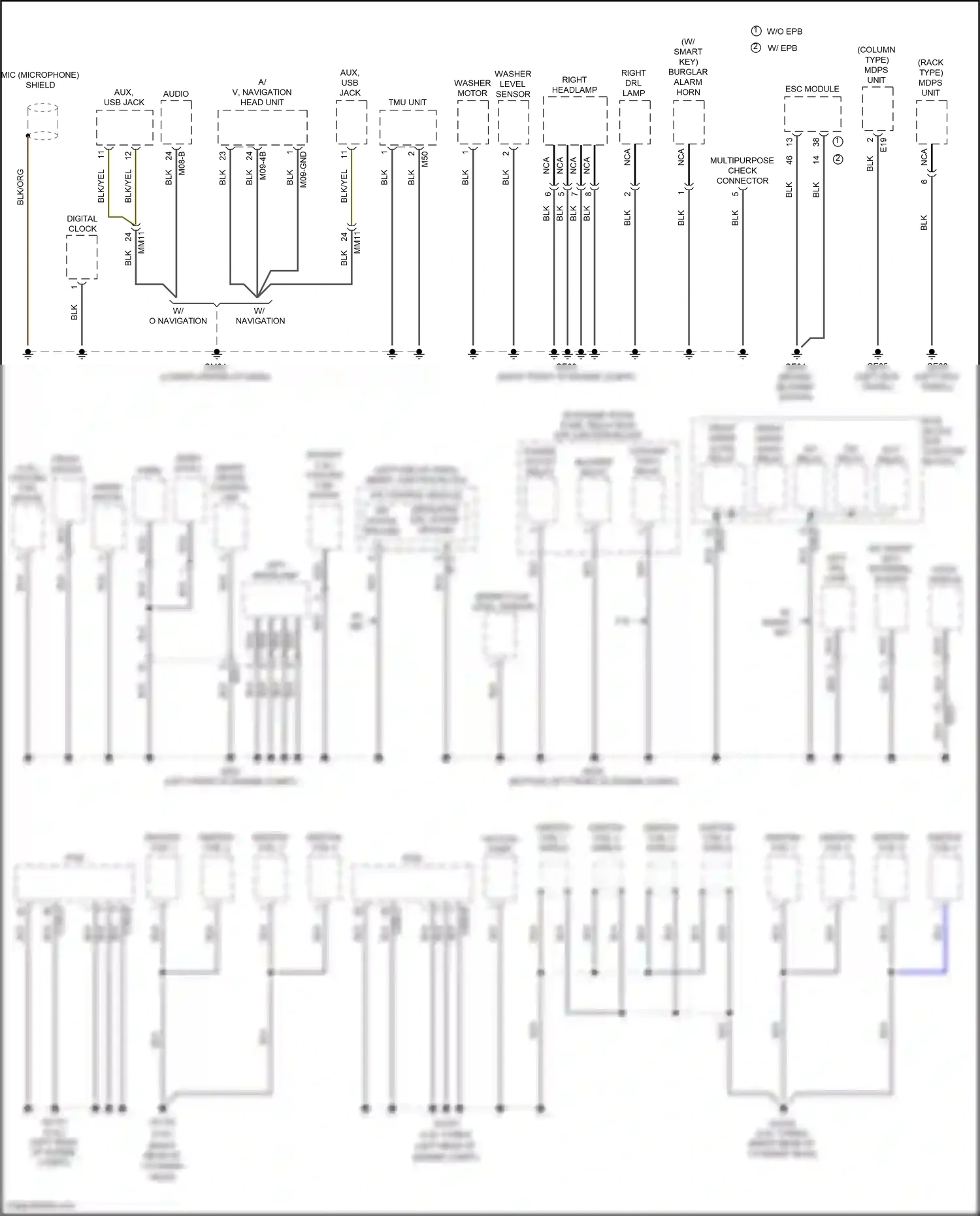 Wiring diagram 2.4l for Hyundai Sonata VII (2014-2017) (11 of 18)