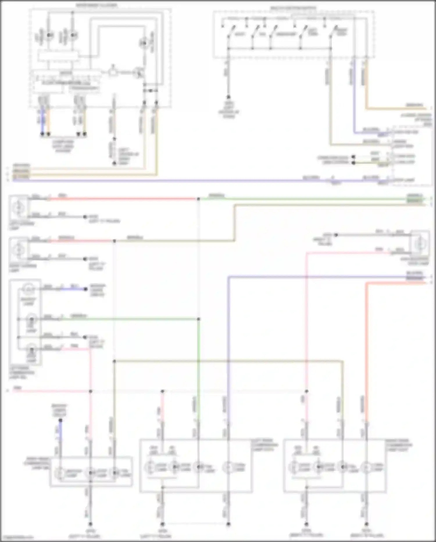 Wiring diagram backup lamp for Hyundai Sonata VII (2014-2017) (2 of 2)