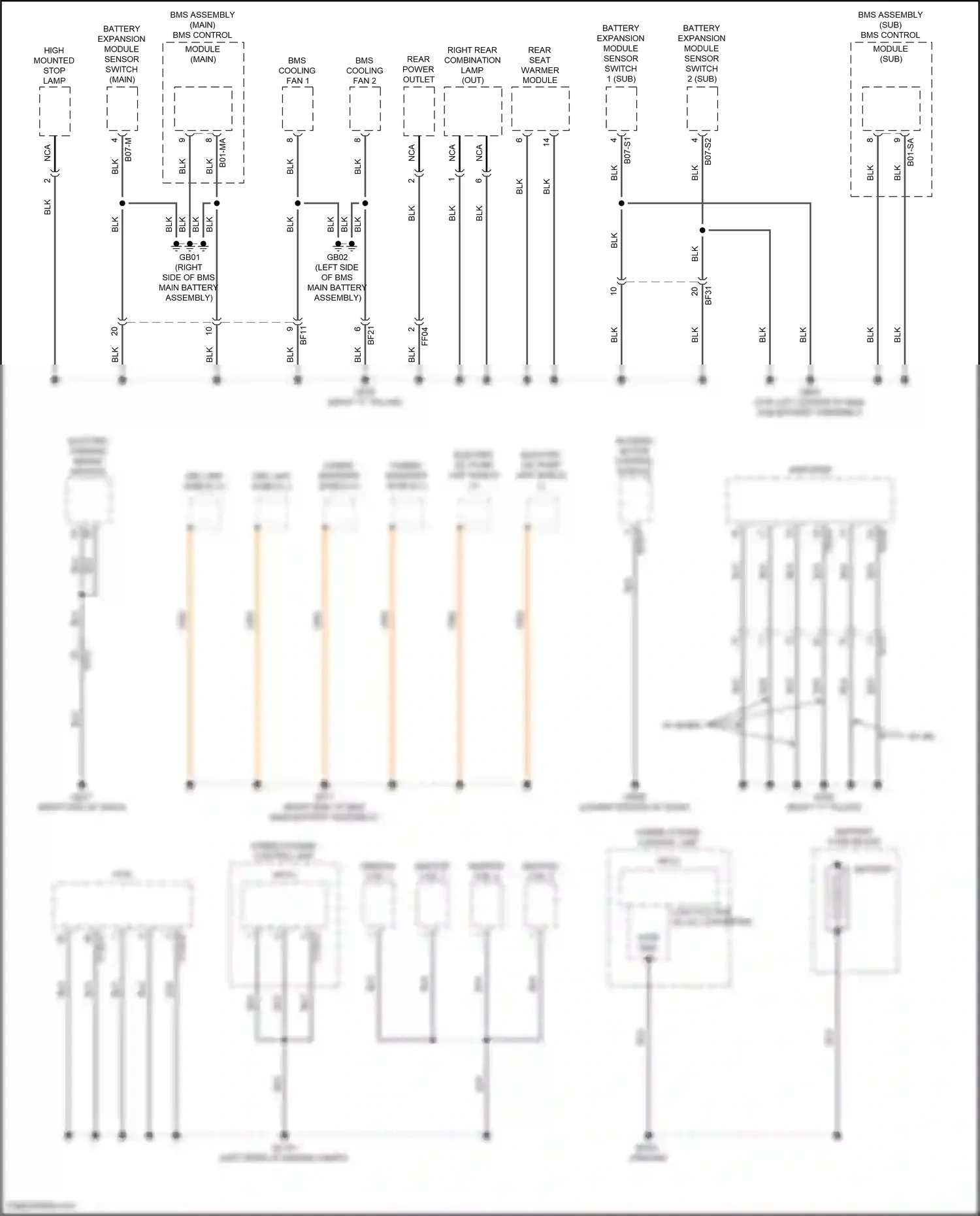 Hyundai Sonata VII (2014-2017) bms assembly (sub) bms control module (sub) wiring diagram  (1 of 1)