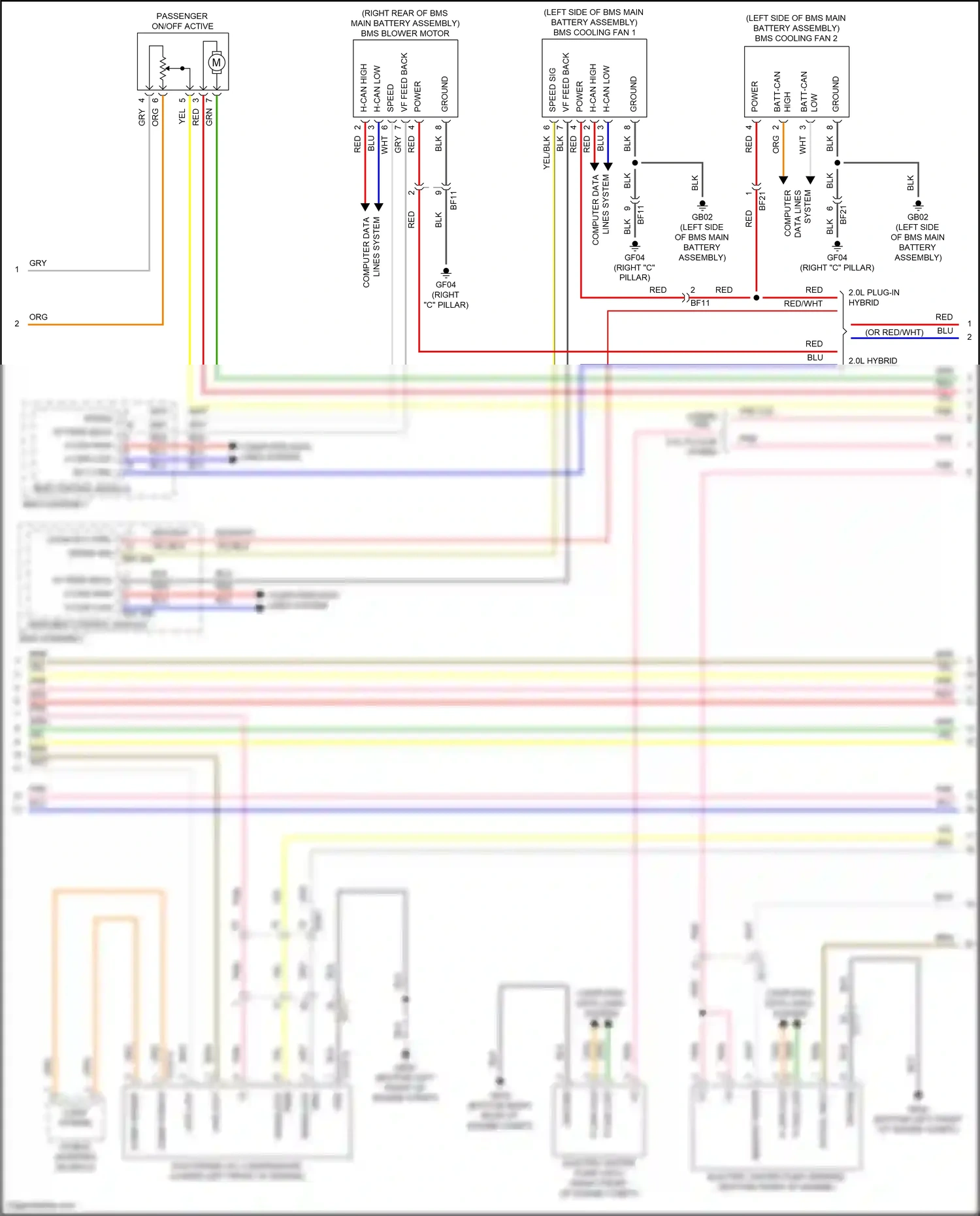 Wiring diagram bms blower motor for Hyundai Sonata VII (2014-2017) (1 of 7)