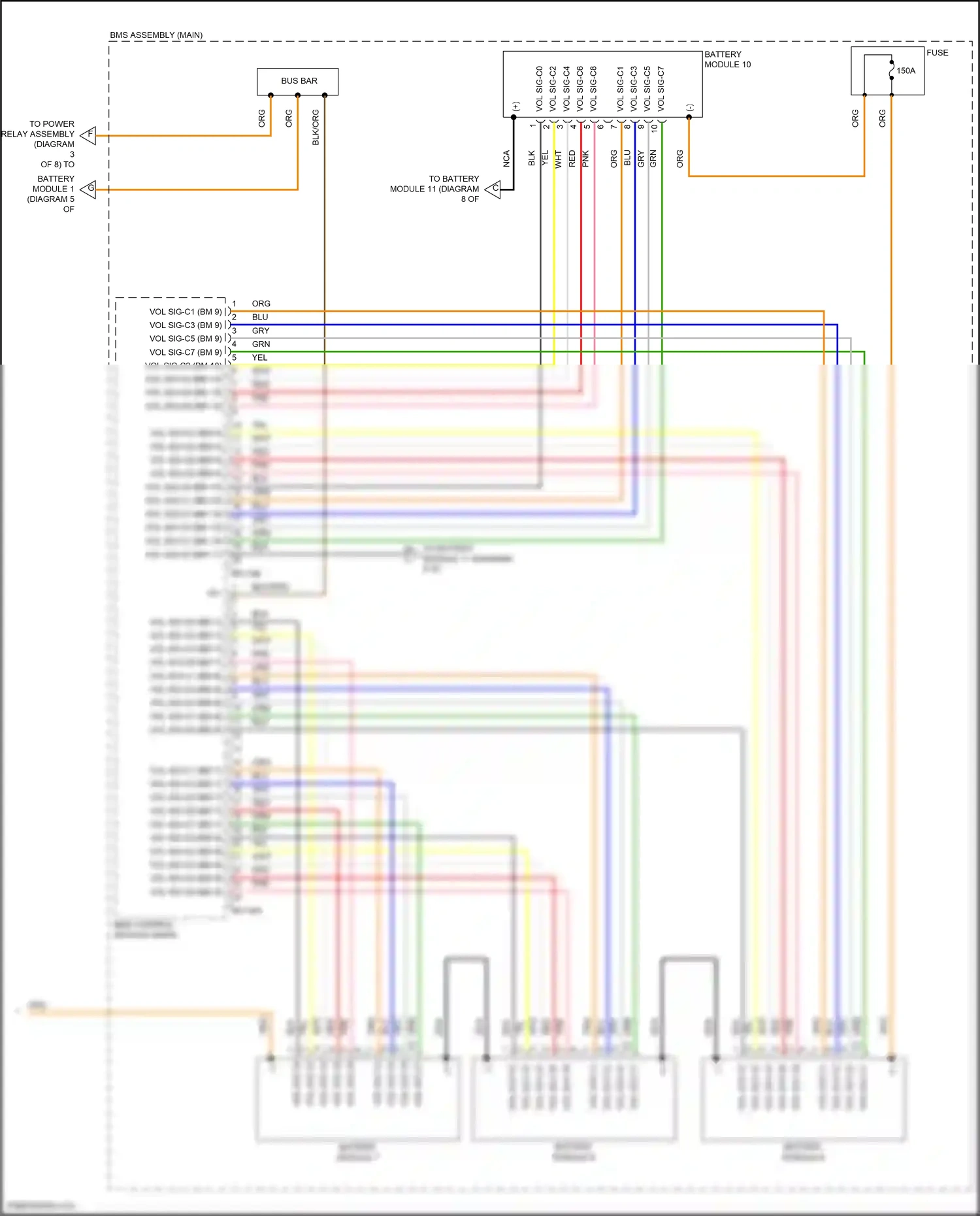 Hyundai Sonata VII (2014-2017) bms control module (main) wiring diagram  (3 of 4)