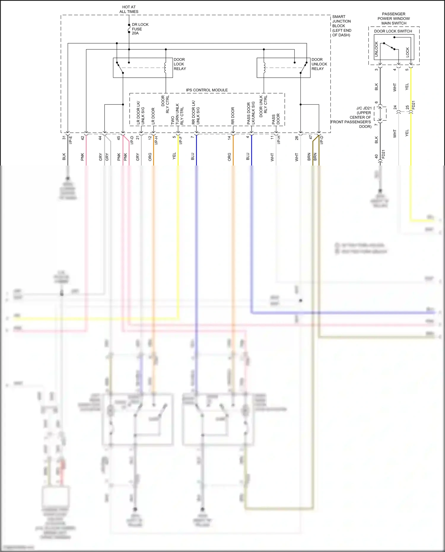 Wiring diagram brn for Hyundai Sonata VII (2014-2017) (242 of 259)