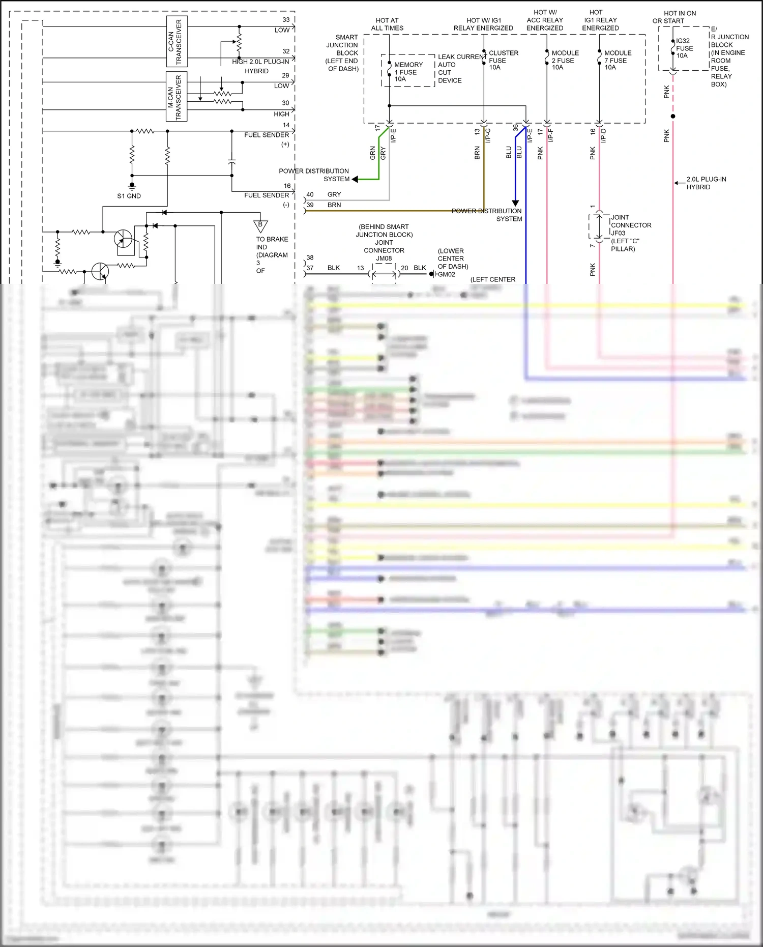 Wiring diagram charge ind for Hyundai Sonata VII (2014-2017) (3 of 5)