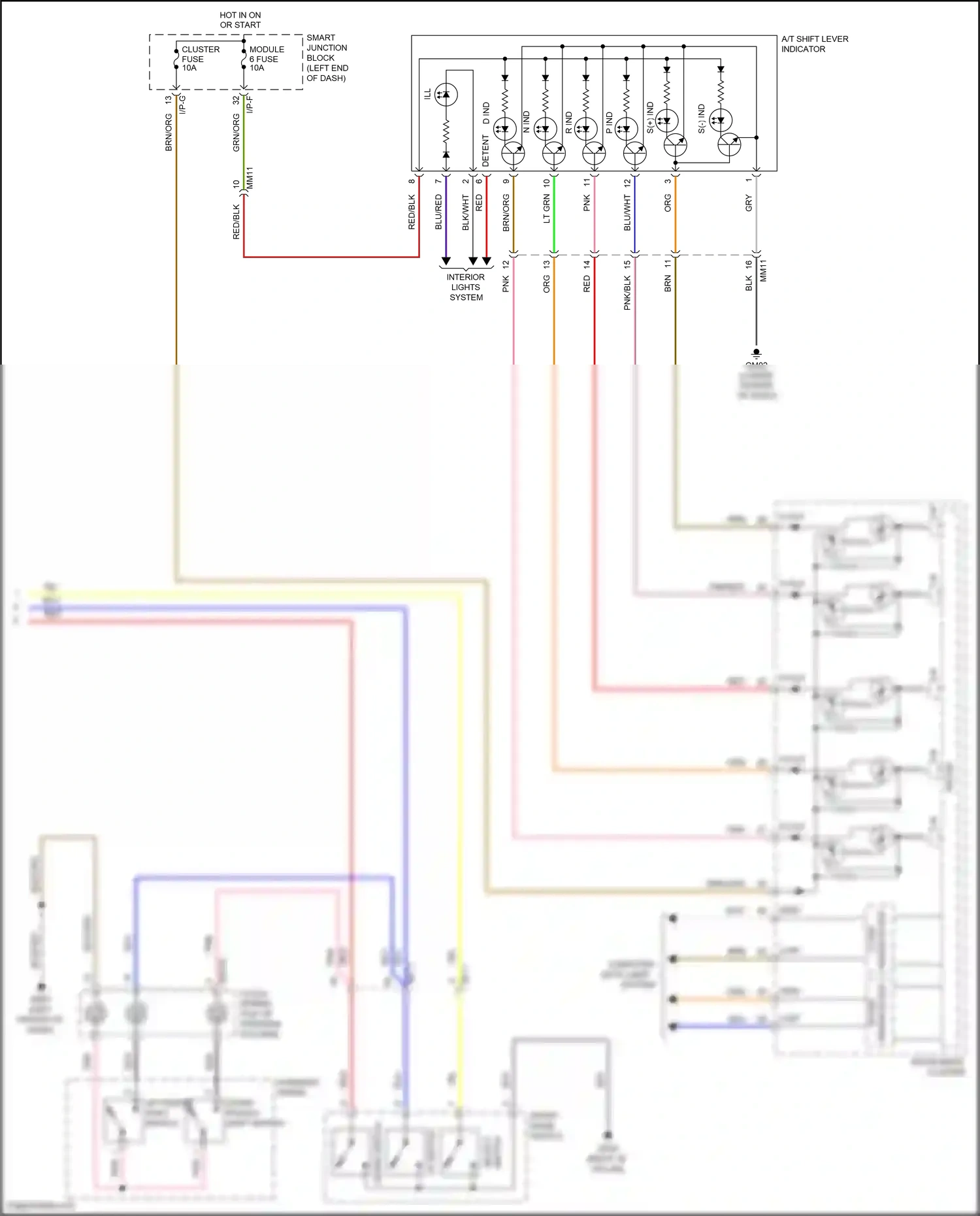 Wiring diagram down switch for Hyundai Sonata VII (2014-2017) (3 of 8)