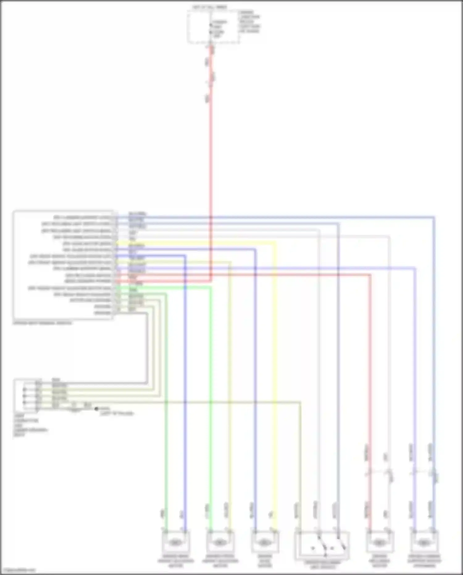 Wiring diagram driver front height adjuster motor for Hyundai Sonata VII (2014-2017) (1 of 5)
