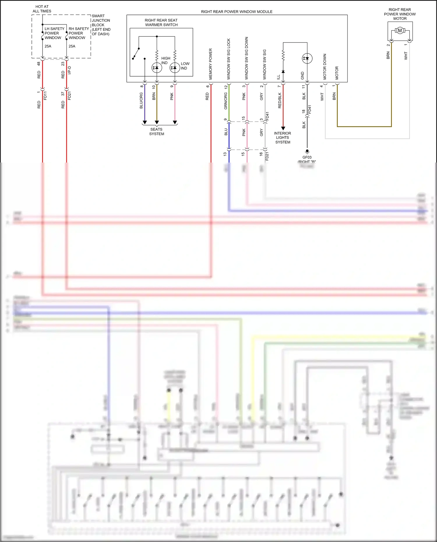 Wiring diagram driver ic for Hyundai Sonata VII (2014-2017) (3 of 4)