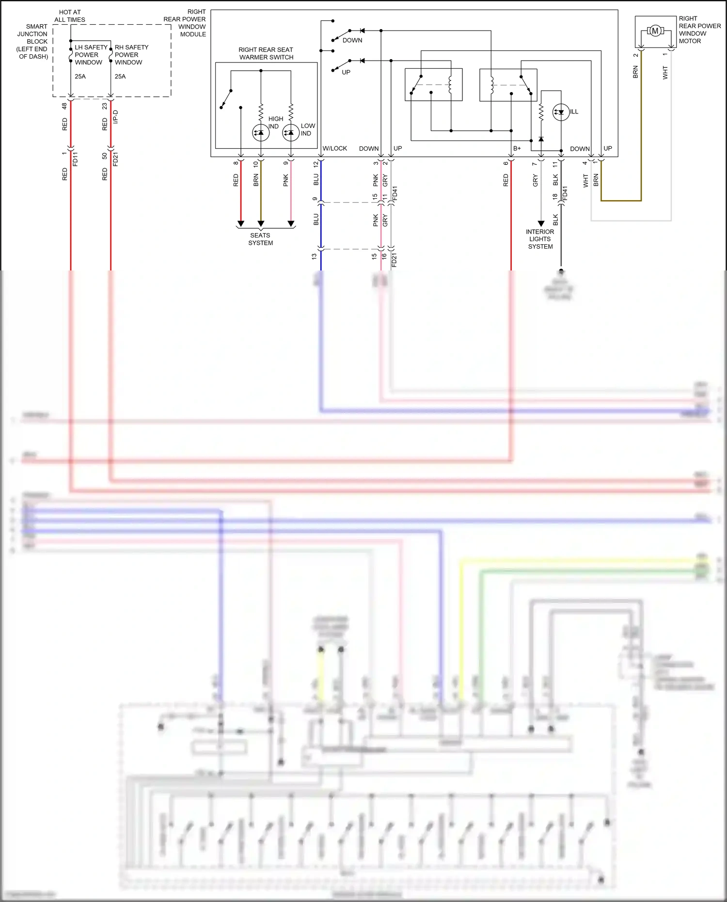 Wiring diagram driver ic for Hyundai Sonata VII (2014-2017) (1 of 4)