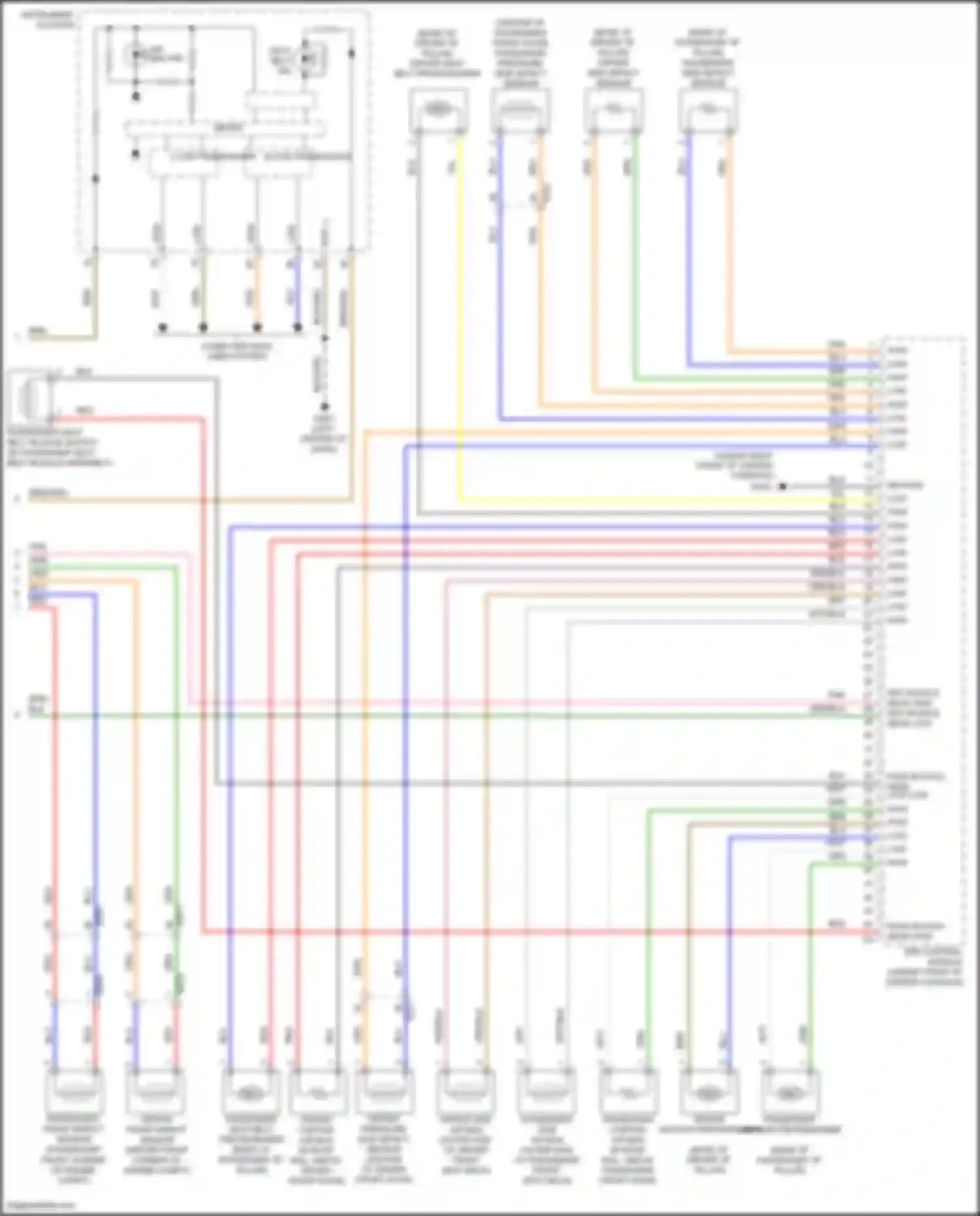 Wiring diagram driver side impact sensor for Hyundai Sonata VII (2014-2017) (1 of 3)