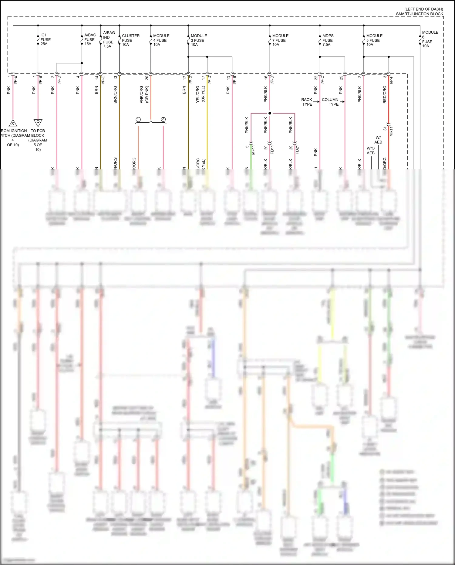 Wiring diagram electro- chromic mirror for Hyundai Sonata VII (2014-2017) (5 of 8)