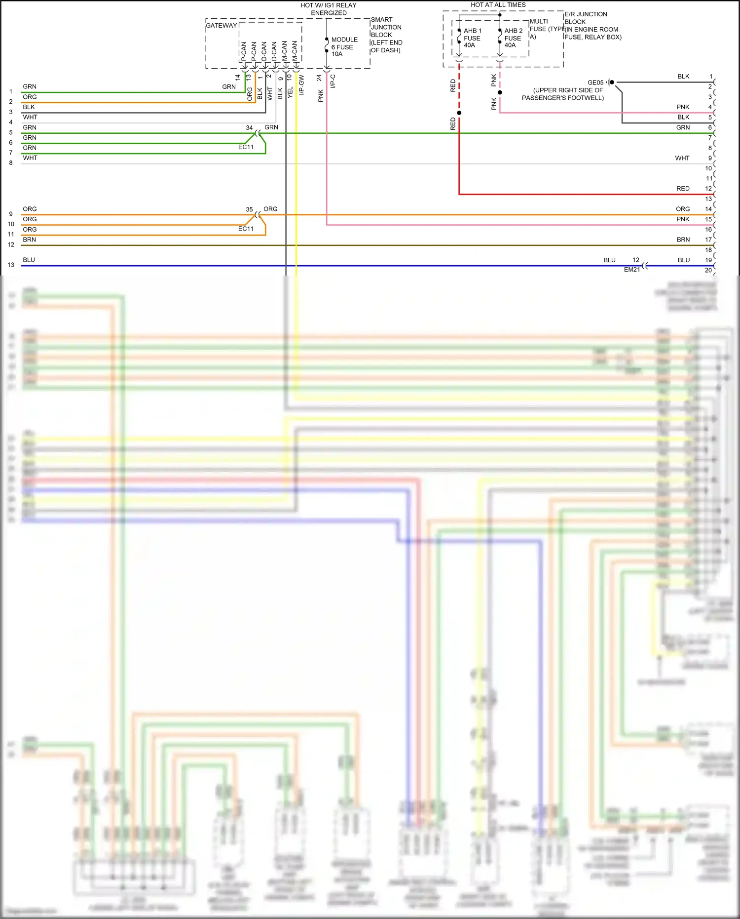 Wiring diagram grn for Hyundai Sonata VII (2014-2017) (16 of 284)