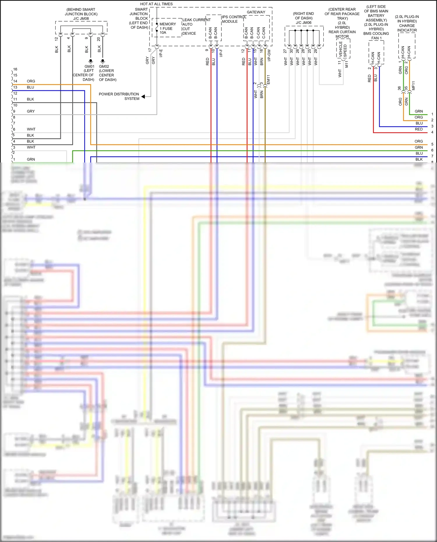 Wiring diagram gry for Hyundai Sonata VII (2014-2017) (2 of 230)