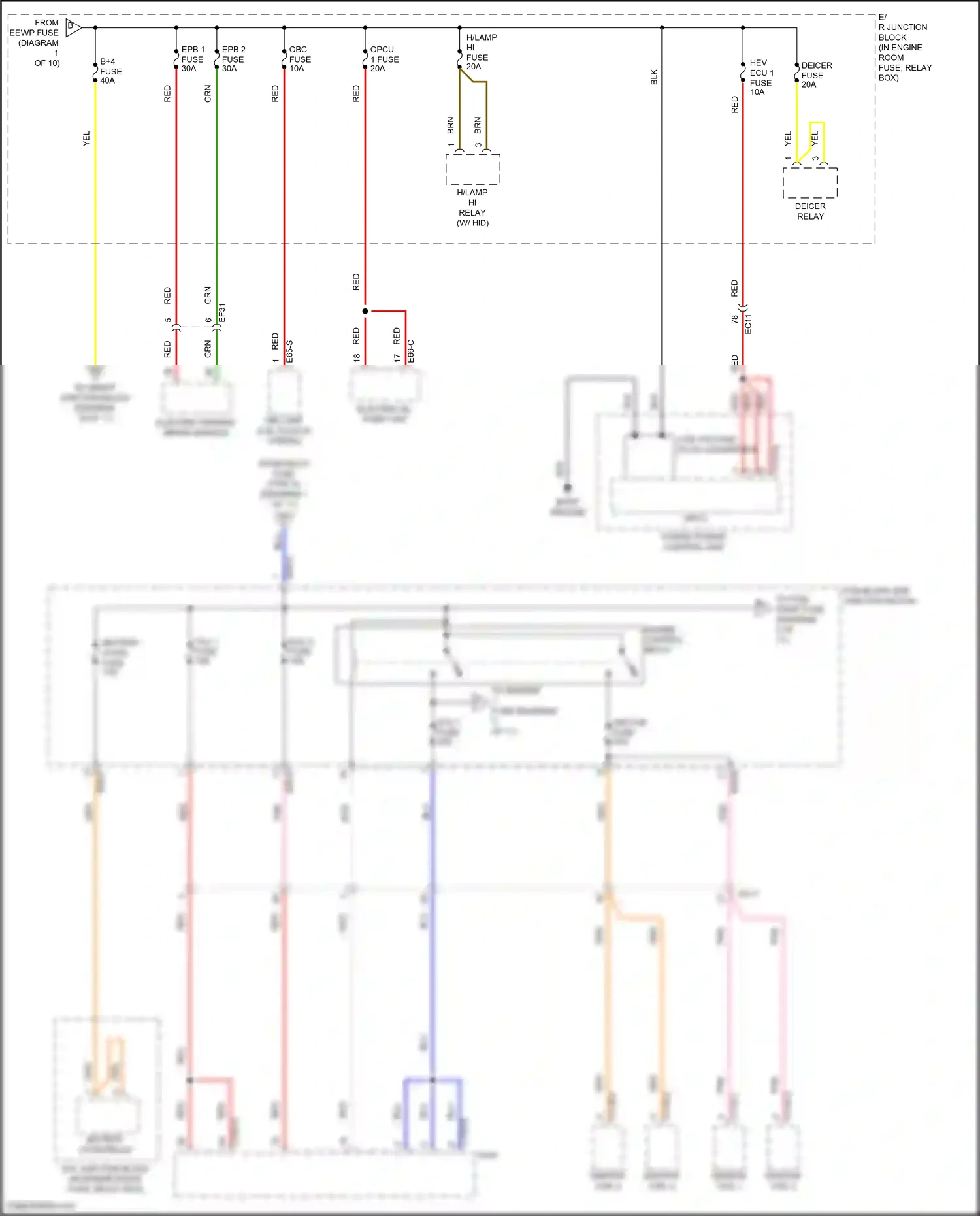 Wiring diagram ignition coil 1 for Hyundai Sonata VII (2014-2017) (5 of 15)