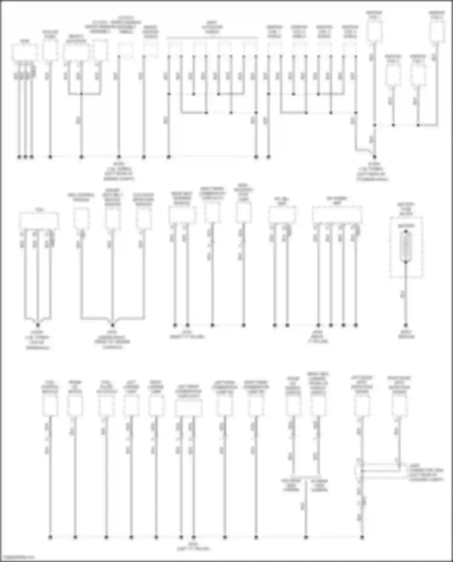 Wiring diagram left "c" pillar) for Hyundai Sonata VII (2014-2017) (31 of 35)