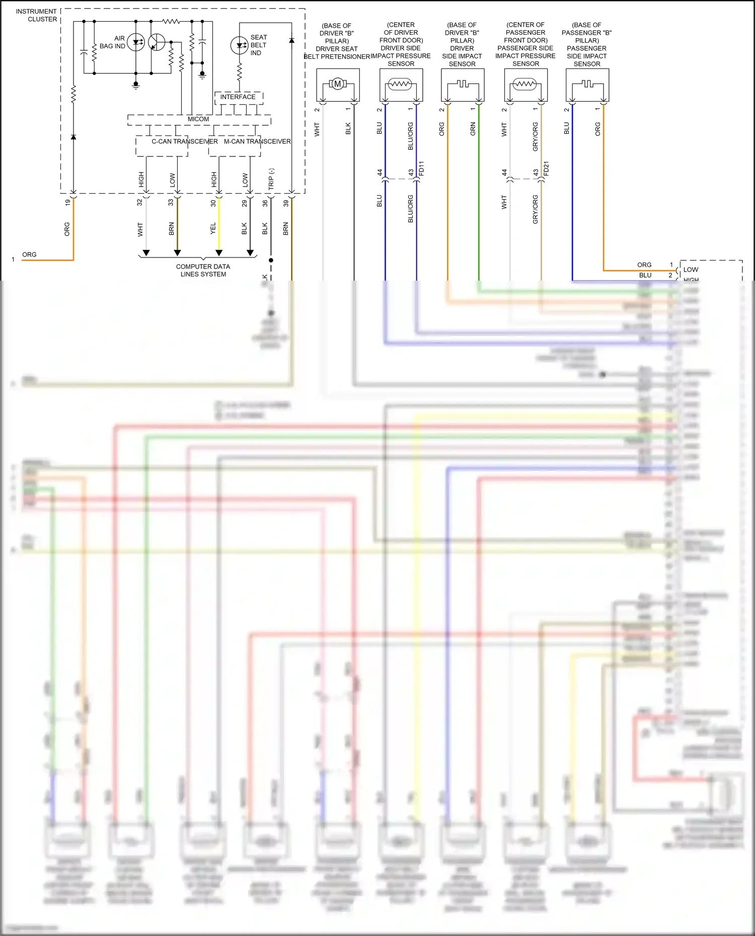 Wiring diagram m-can transceiver for Hyundai Sonata VII (2014-2017) (9 of 15)