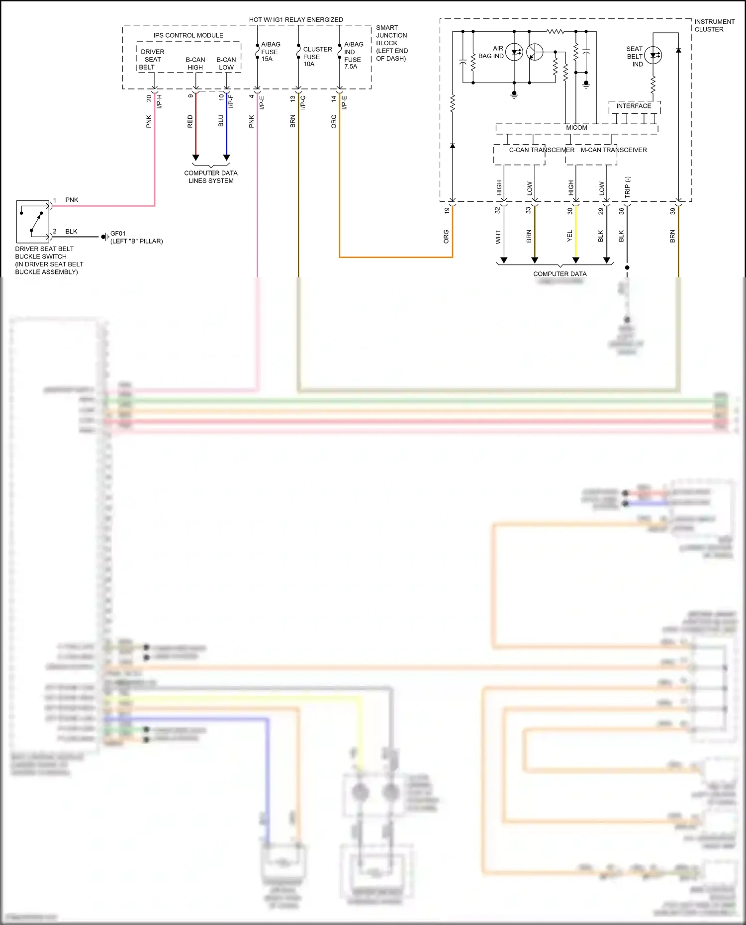 Wiring diagram m-can transceiver for Hyundai Sonata VII (2014-2017) (10 of 15)