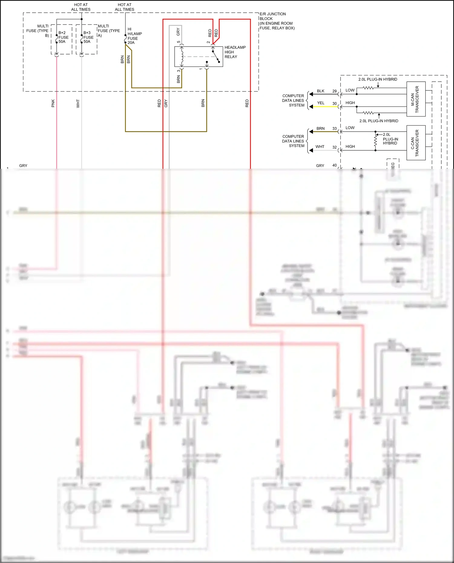Wiring diagram m-can for Hyundai Sonata VII (2014-2017) (16 of 21)